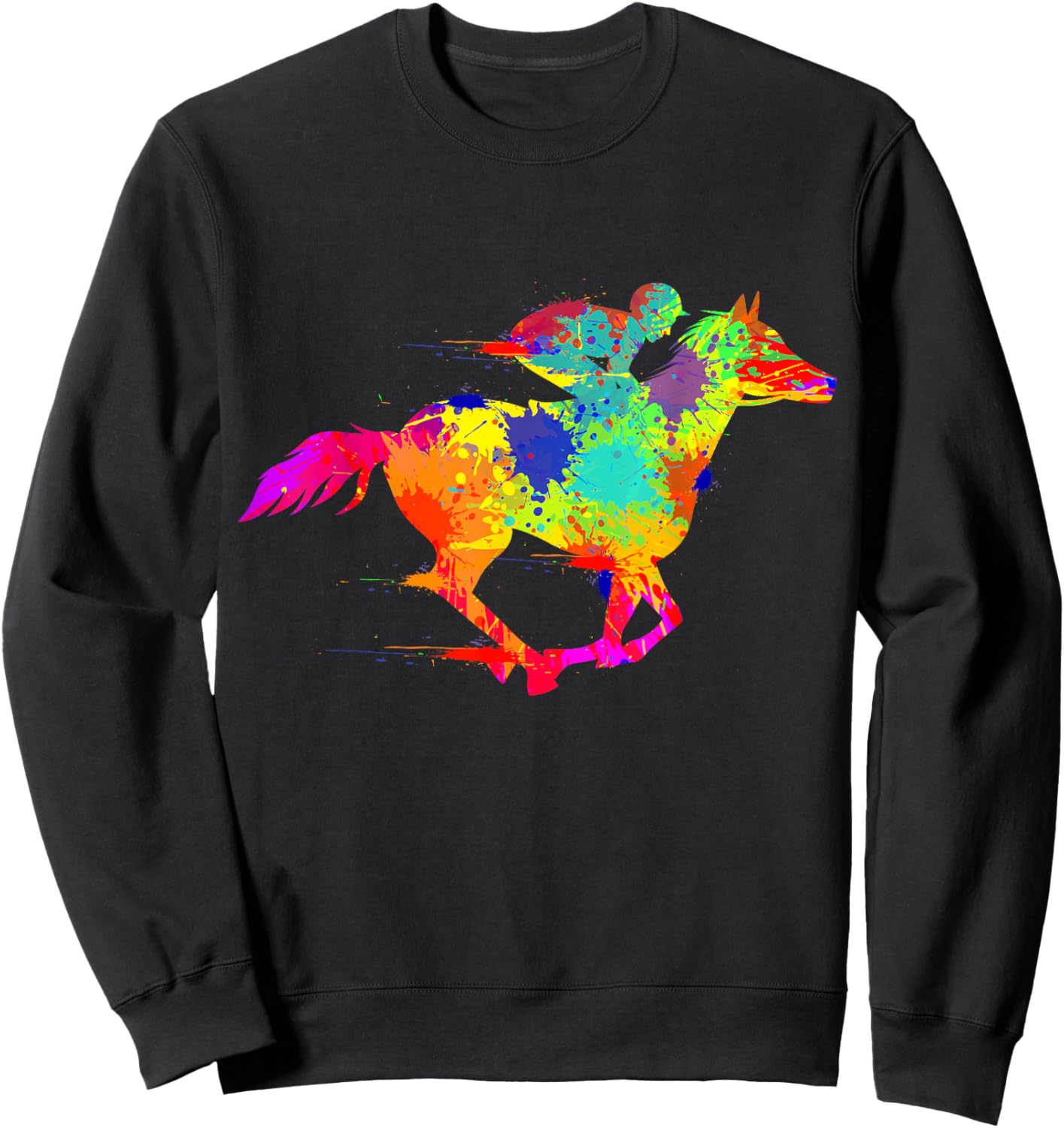 Horse Racing Derby Jockey Men Sweatshirt - Sweatshirt | Black