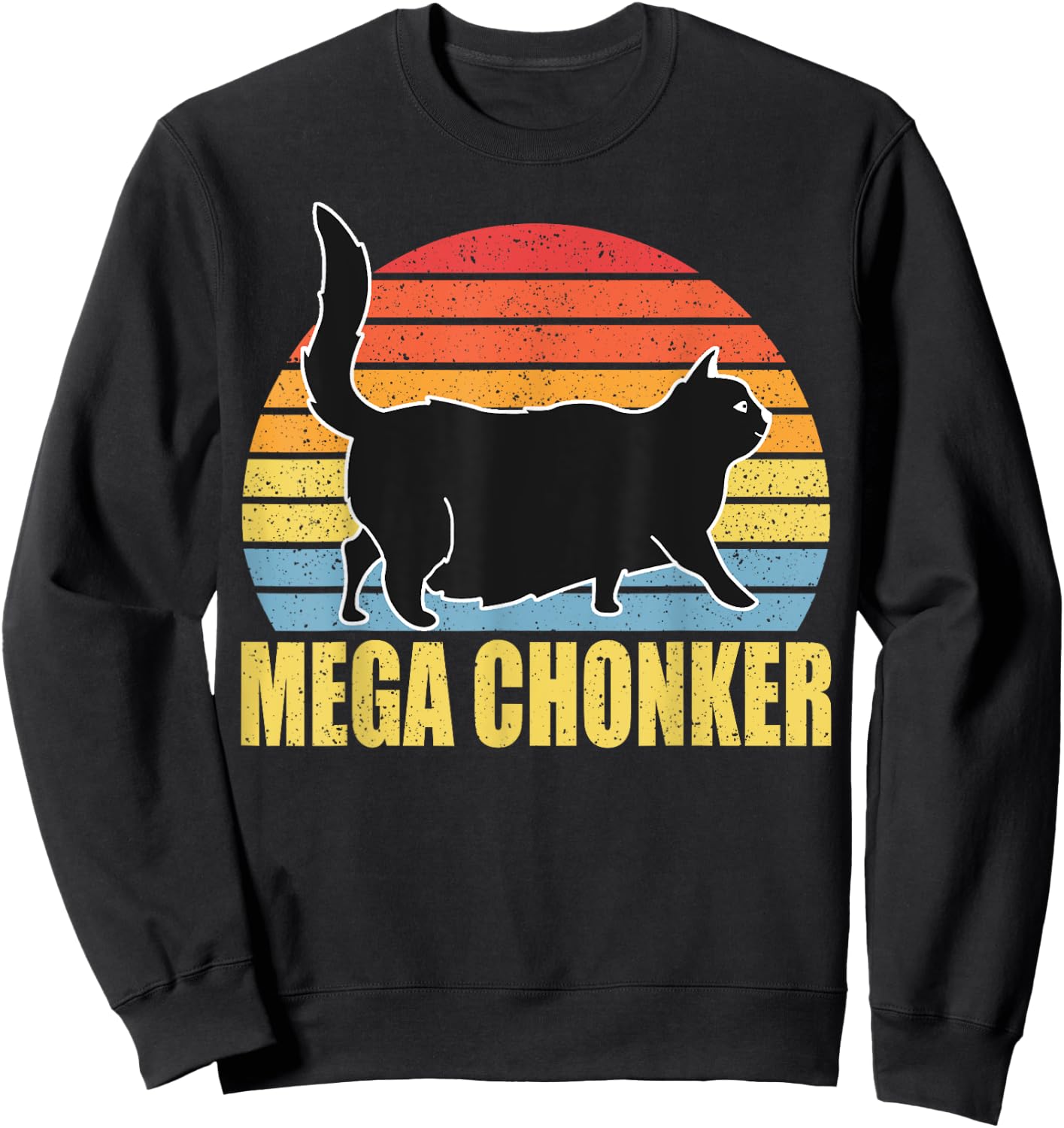 Mega Chonker Chonk Funny Fat Cats Meme Gifts Men Sweatshirt - Sweatshirt | Black