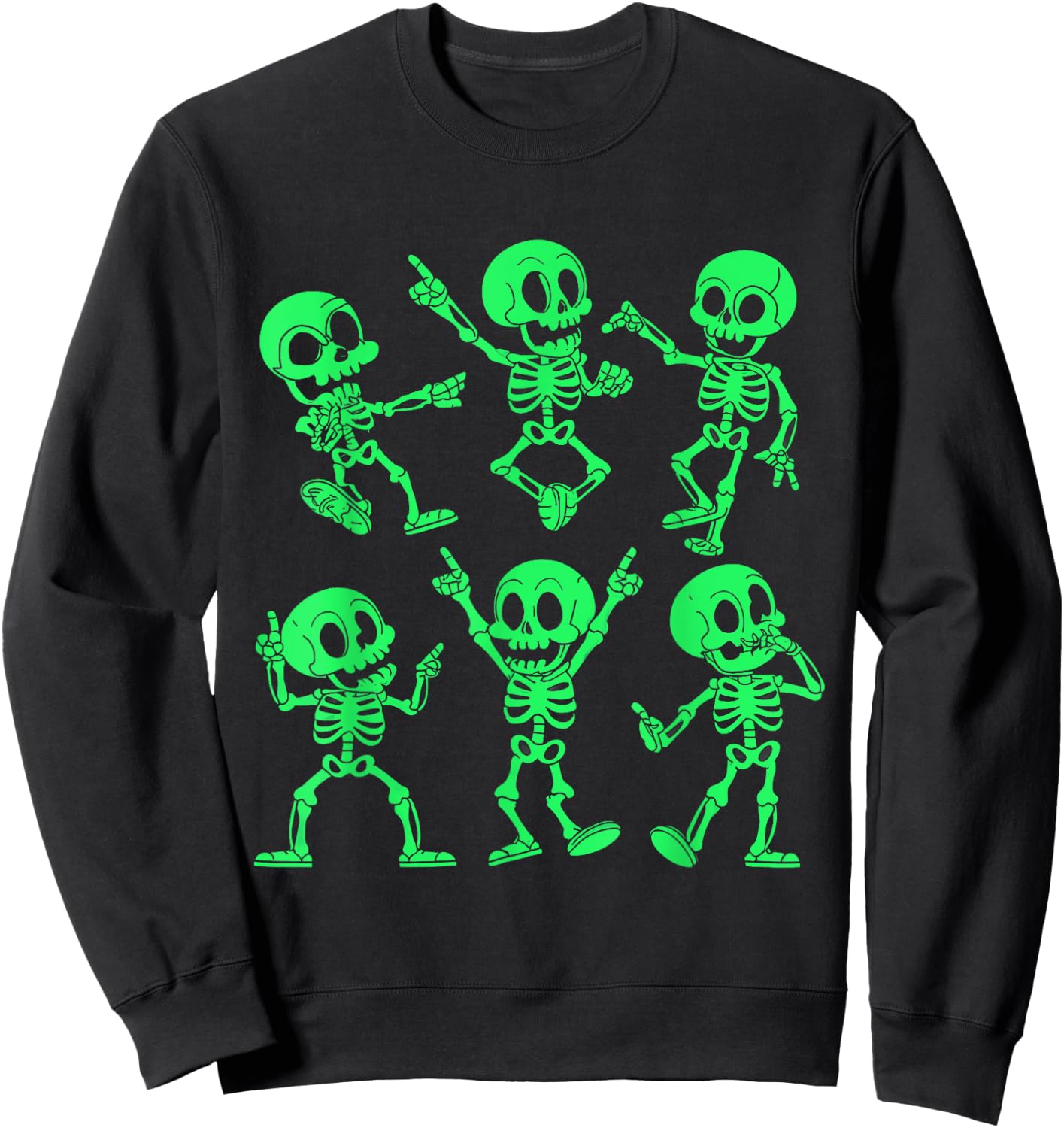 Dancing Skeletons Dance Challenge Girl Boys Kids Halloween Sweatshirt - Sweatshirt | Black