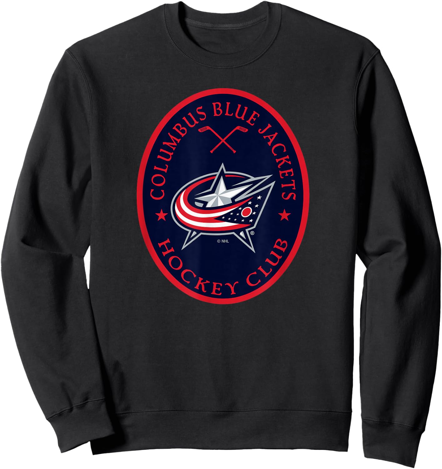 Columbus Blue Jackets Iconic Black Officially Licensed Sweatshirt - Sweatshirt | Black
