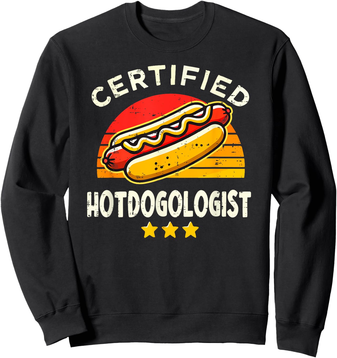 Funny Hotdog Shirt Women Sausage Hot Dog Lover Sweatshirt - Sweatshirt | Black