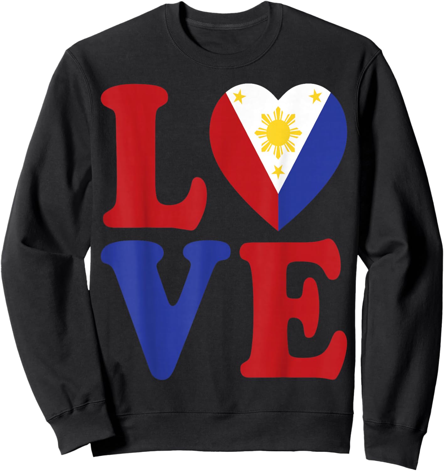 Filipino Patriotic Women & Men From Philippines Flag Country Sweatshirt - Sweatshirt | Black