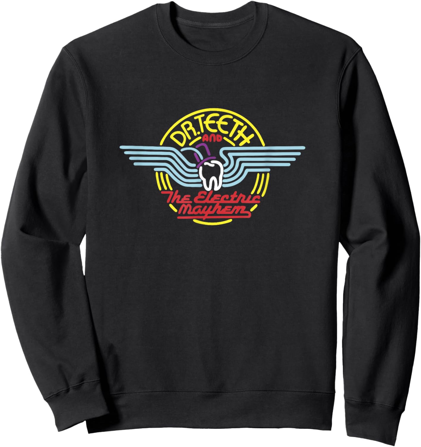 Disney The Muppets Dr. Teeth & Electric Mayhem Neon Poster Sweatshirt - Sweatshirt | Black