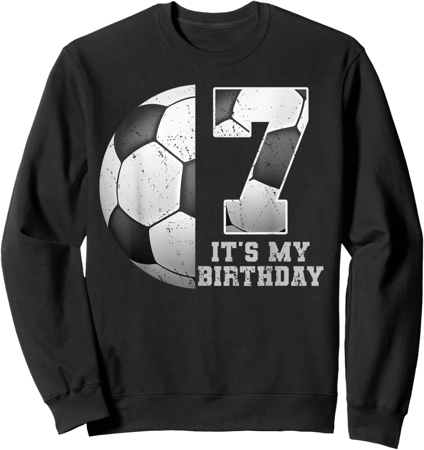 Birthday Boy 7 Soccer Its My 7th Birthday Boys Soccer Sweatshirt - Sweatshirt | Black