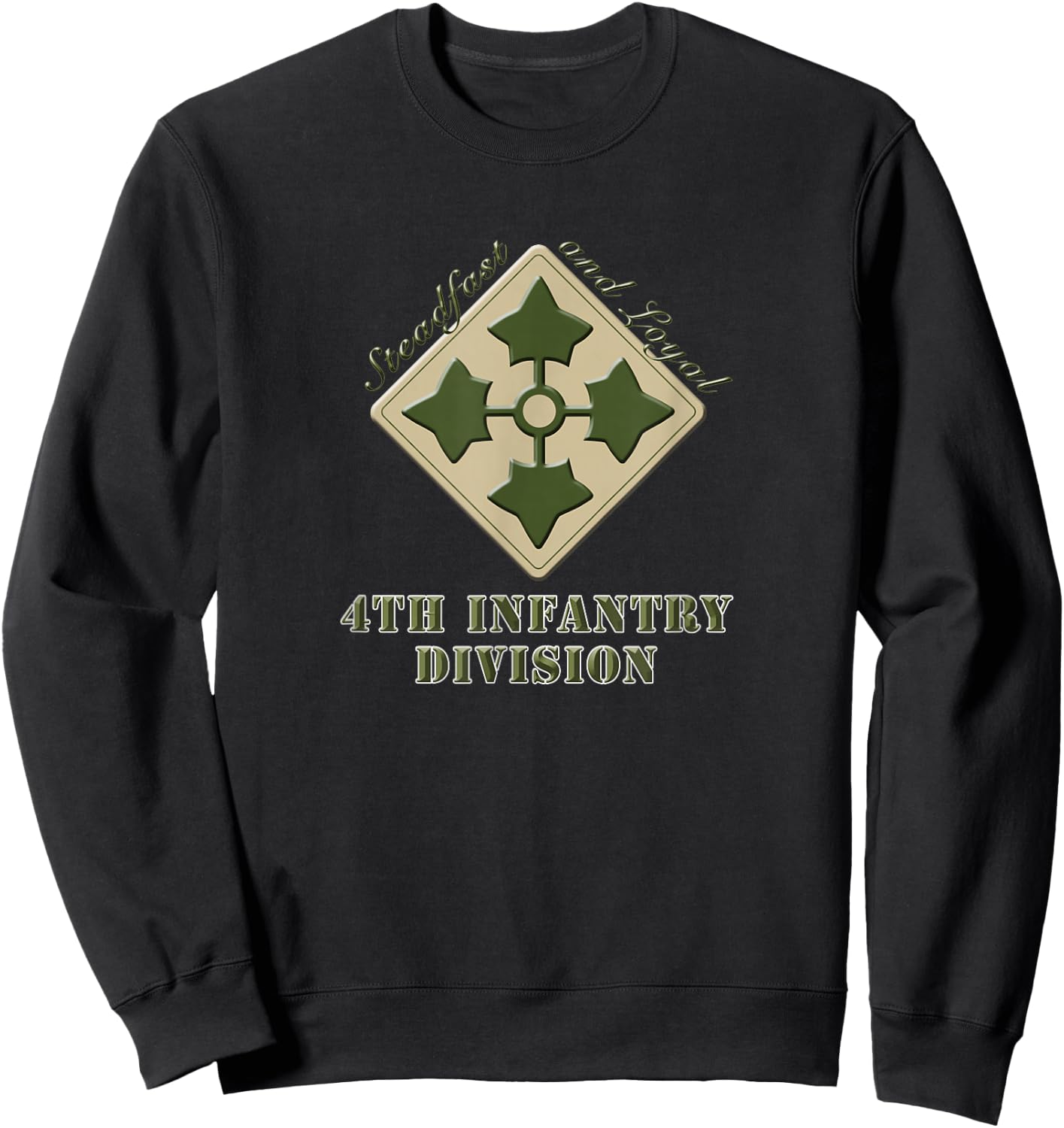 U.S. Army 4th Infantry Division Sweatshirt - Sweatshirt | Black