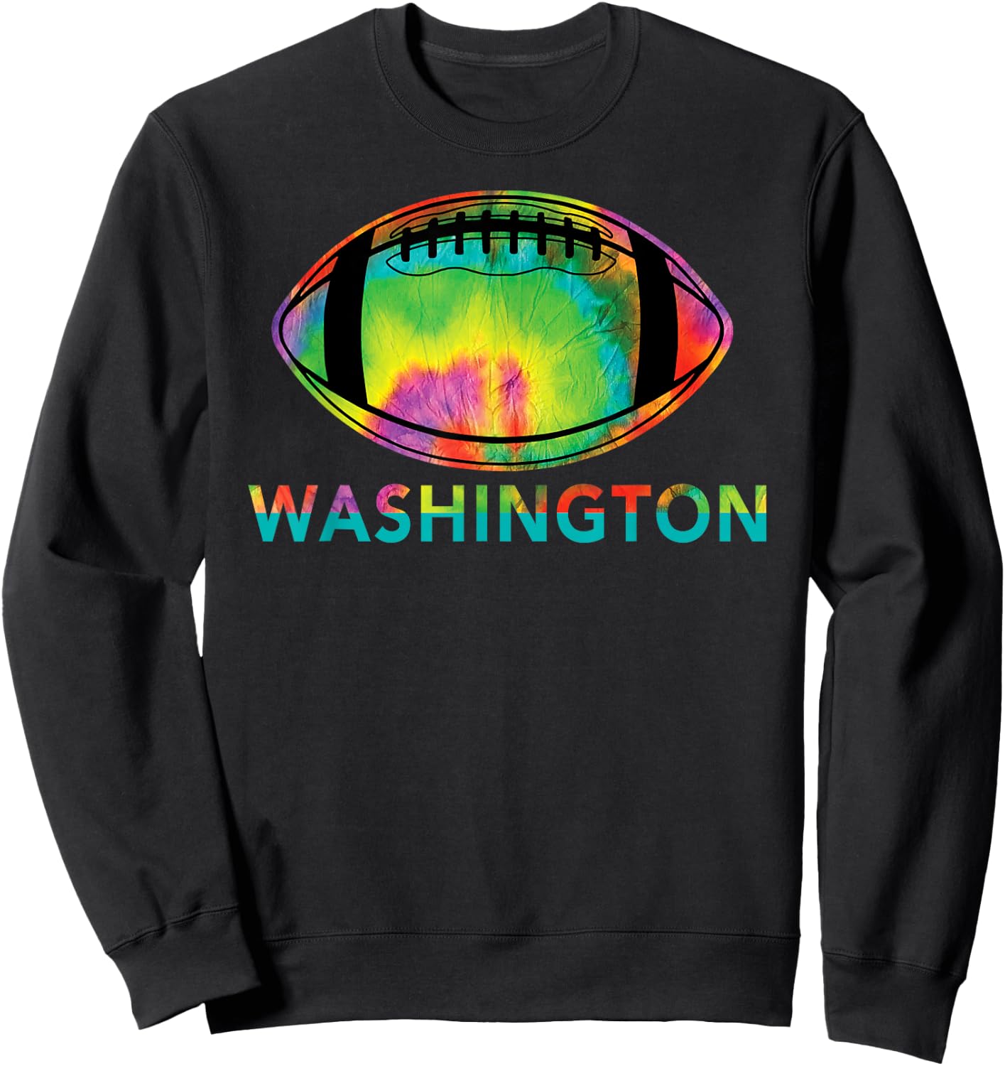 Tie Dye Cool Football Design Apparel Washington Team Sweatshirt - Sweatshirt | Black
