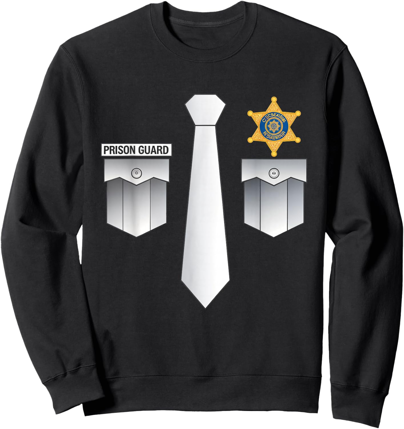 Prison Guard Police Correctional Officer Uniform Guard Sweatshirt - Sweatshirt | Black