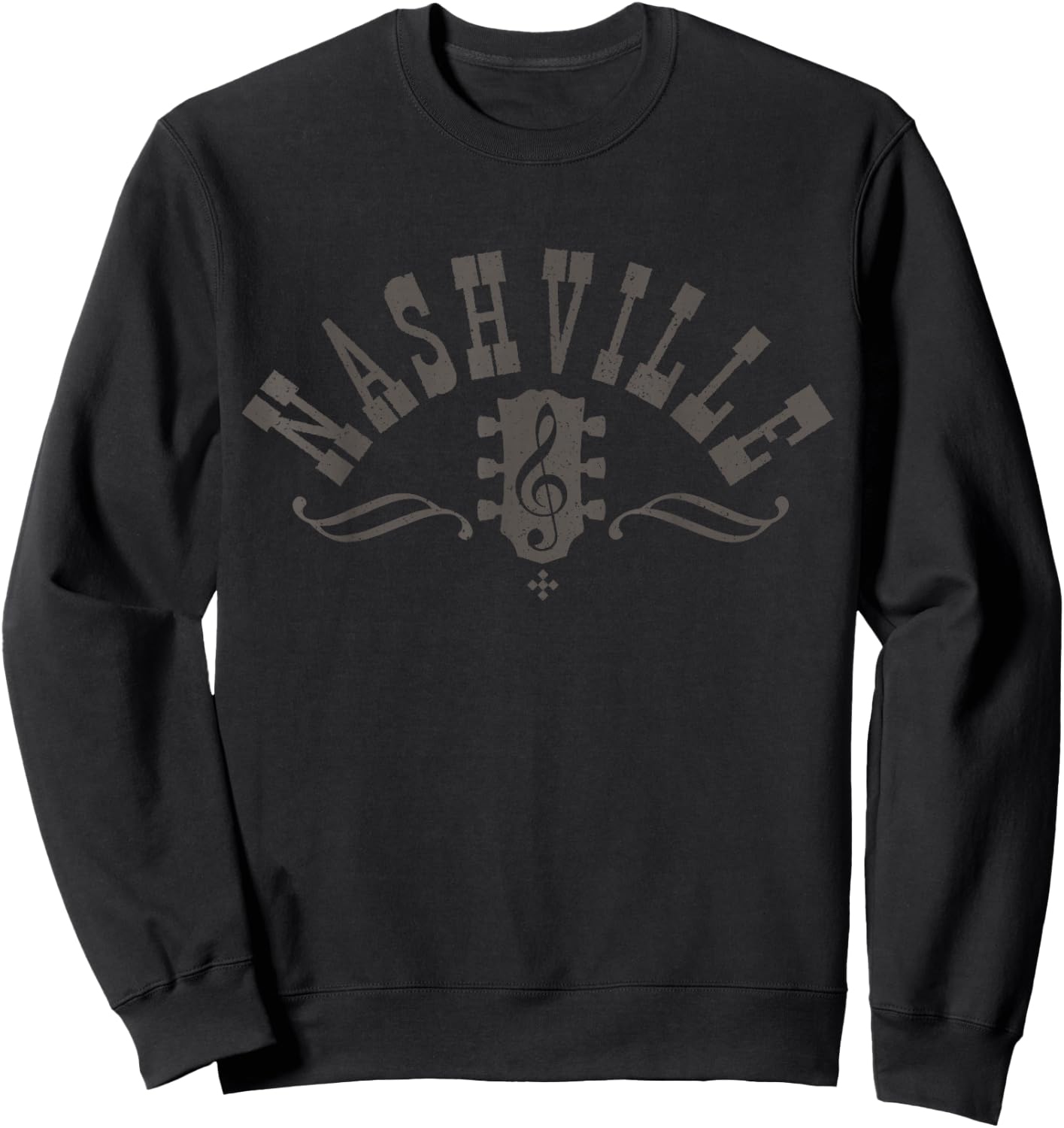 Nashville Tennessee Country Music City Guitar Player Sweatshirt - Sweatshirt | Black
