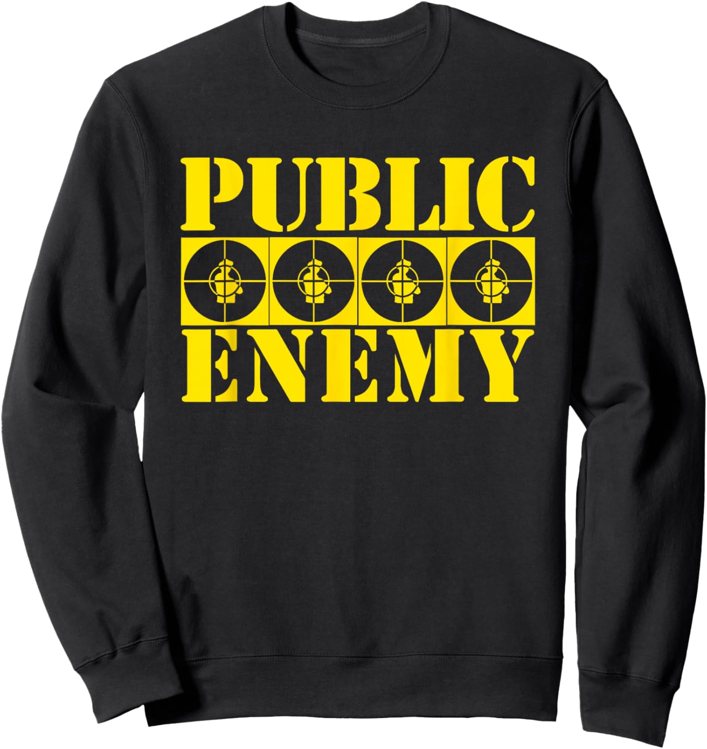 Public Enemy 4 Target Logos Sweatshirt - Sweatshirt | Black