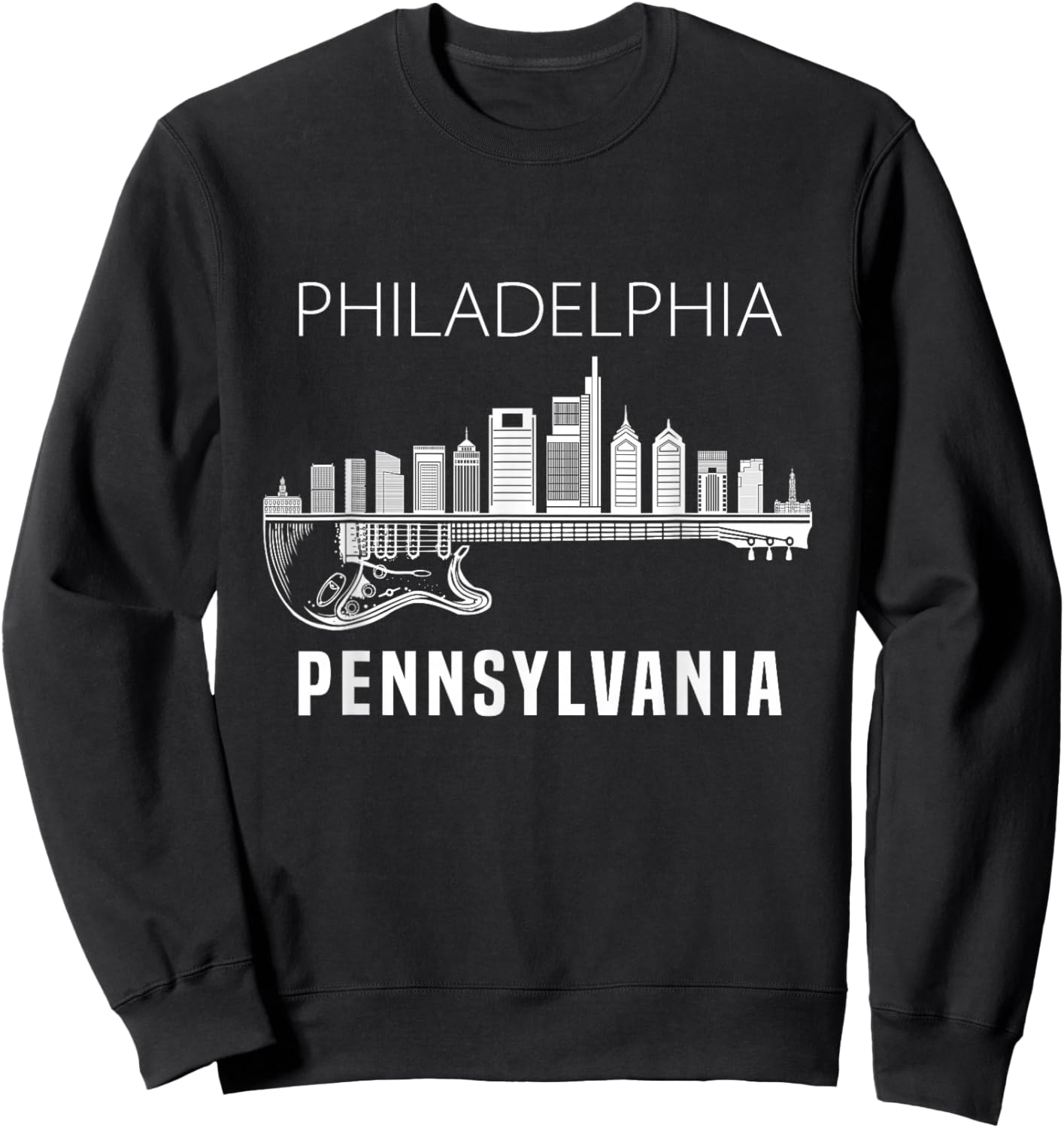 Philadelphia Pennsylvania Skyline Philadelphia Souvenir Sweatshirt - Sweatshirt | Black