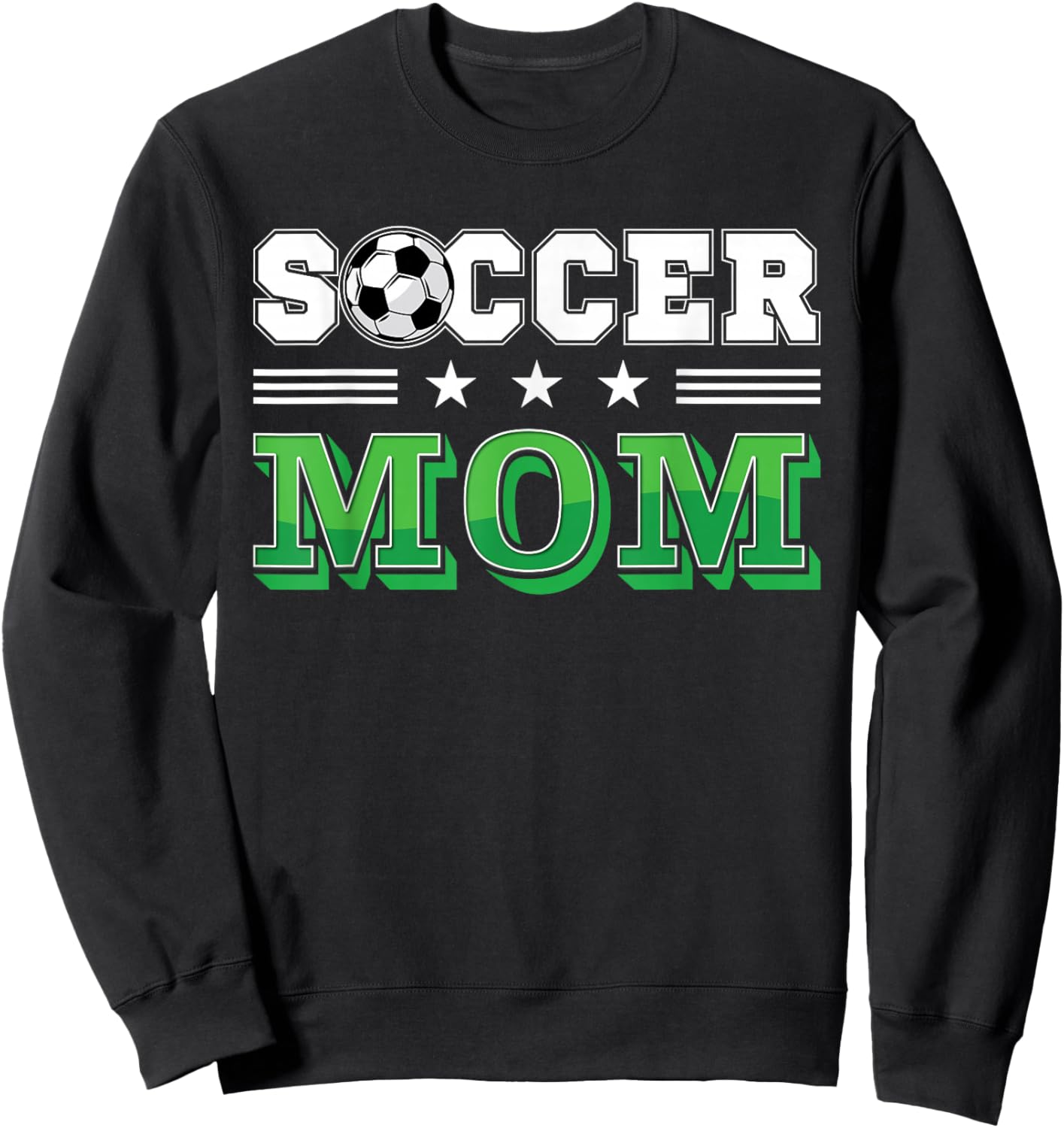 Soccer Mom Mother Family Matching Birthday Team Supporter Sweatshirt - Sweatshirt | Black