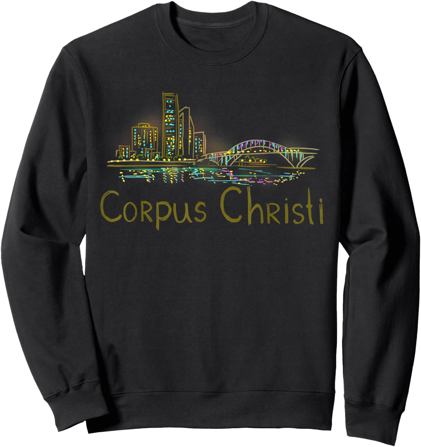 Corpus Christi City Texas souvenir gift women Sweatshirt - Sweatshirt | Black