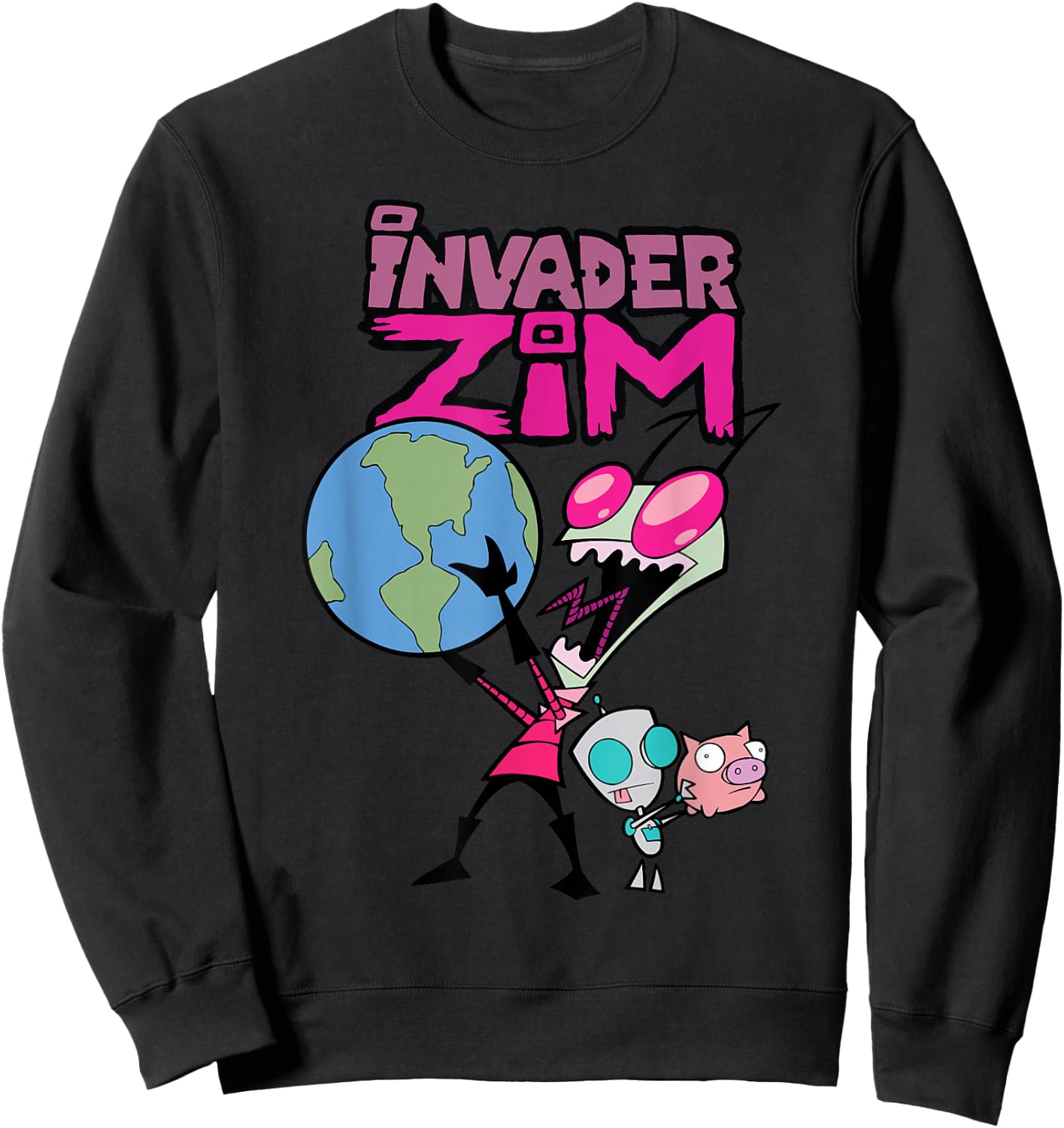 Invader Zim Holding World Sweatshirt - Sweatshirt | Black