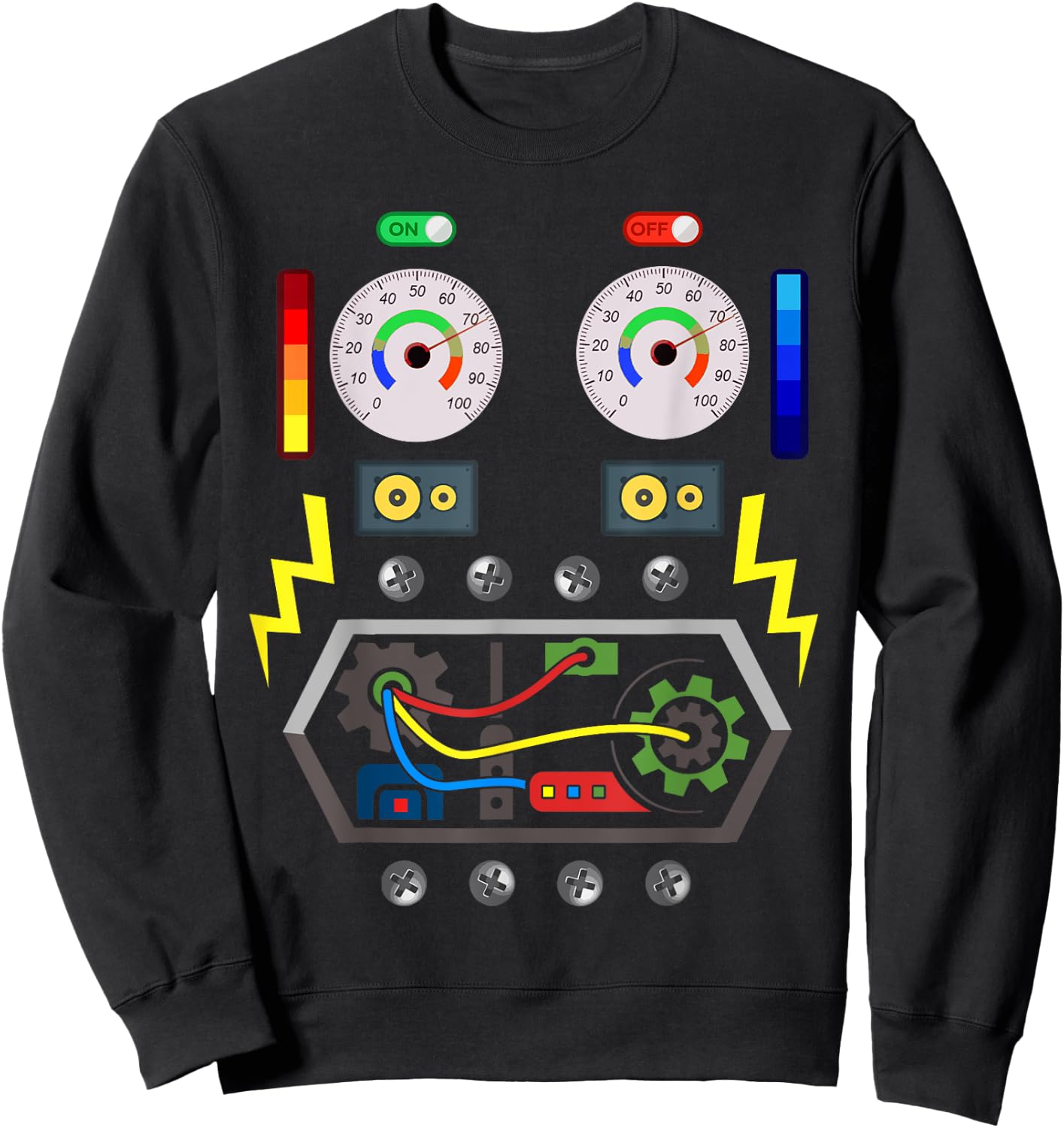 Robot Costume for Boys, Girls, Children, Robots Sweatshirt - Sweatshirt | Black