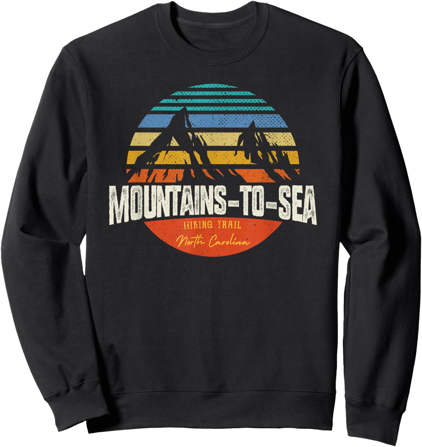 Vintage Mountains-To-Sea Hiking Trail North Carolina Sweatshirt - Sweatshirt | Black