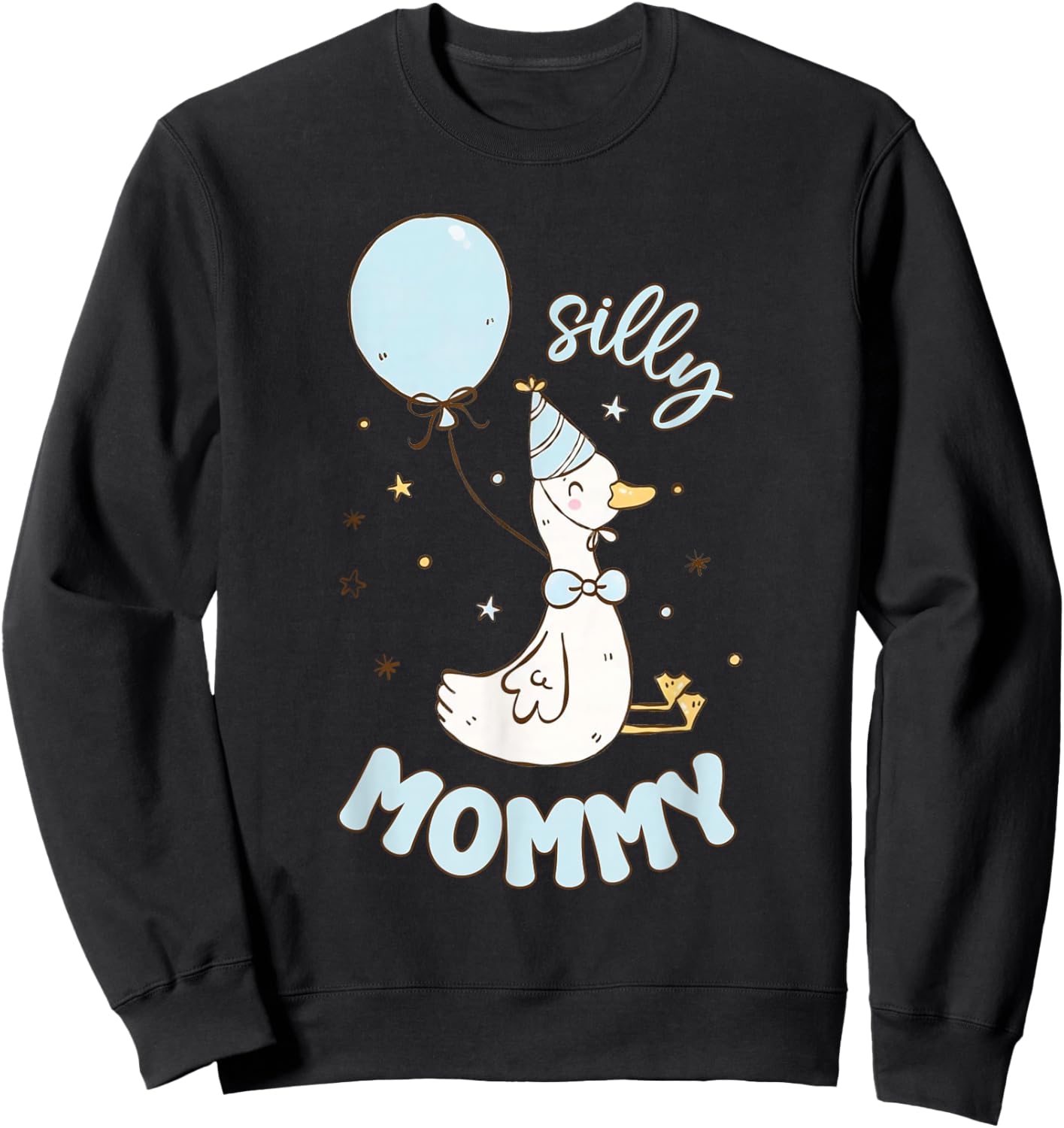 Silly Mommy Silly Goose 1st Birthday Boy Family Matching Sweatshirt - Sweatshirt | Black