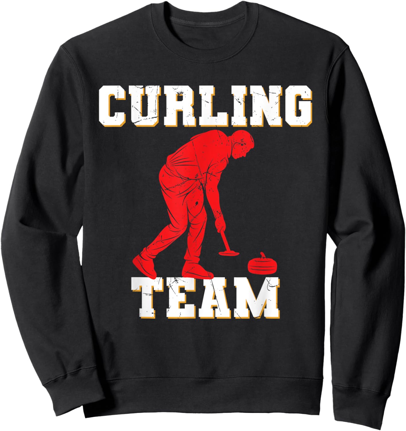 Curling Player Winter Sports Sweatshirt - Sweatshirt | Black