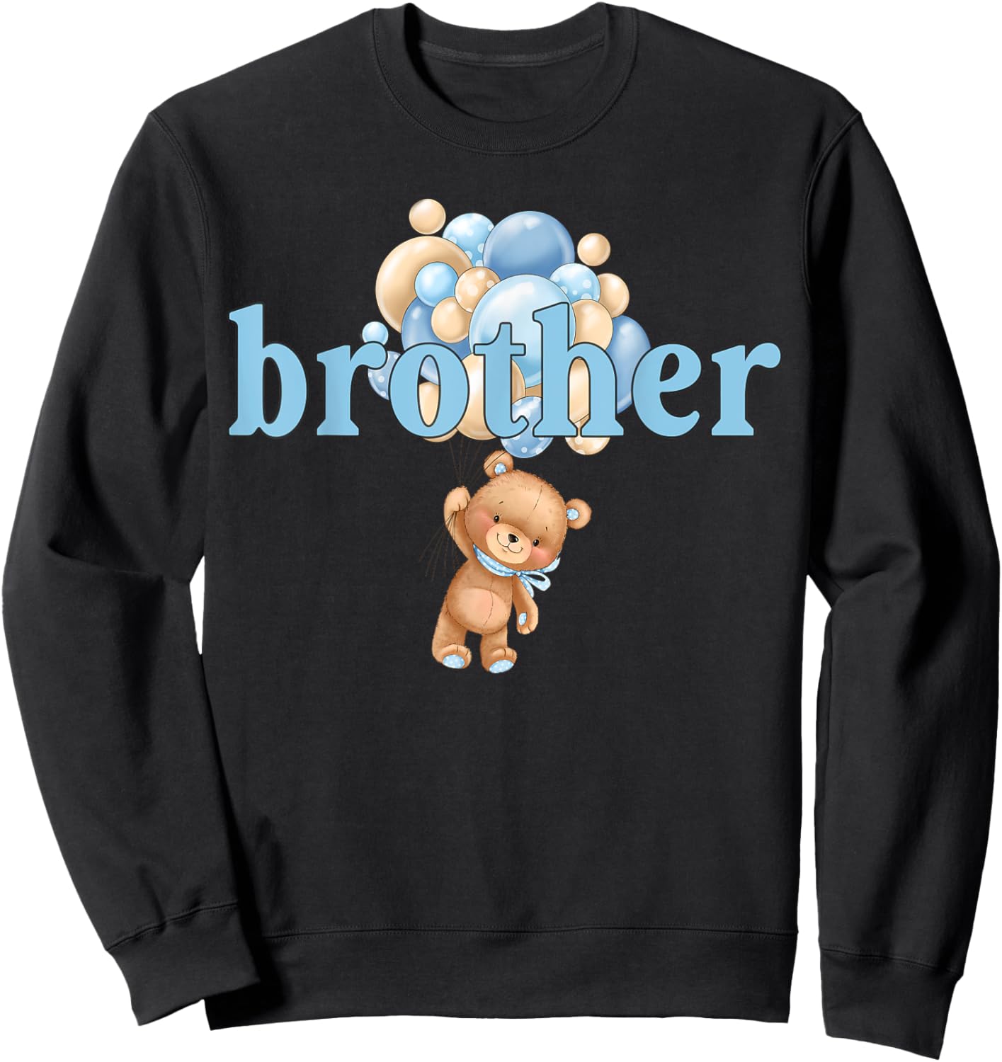 Brother Teddy Bear 1st Birthday Boy Family Matching Sweatshirt - Sweatshirt | Black