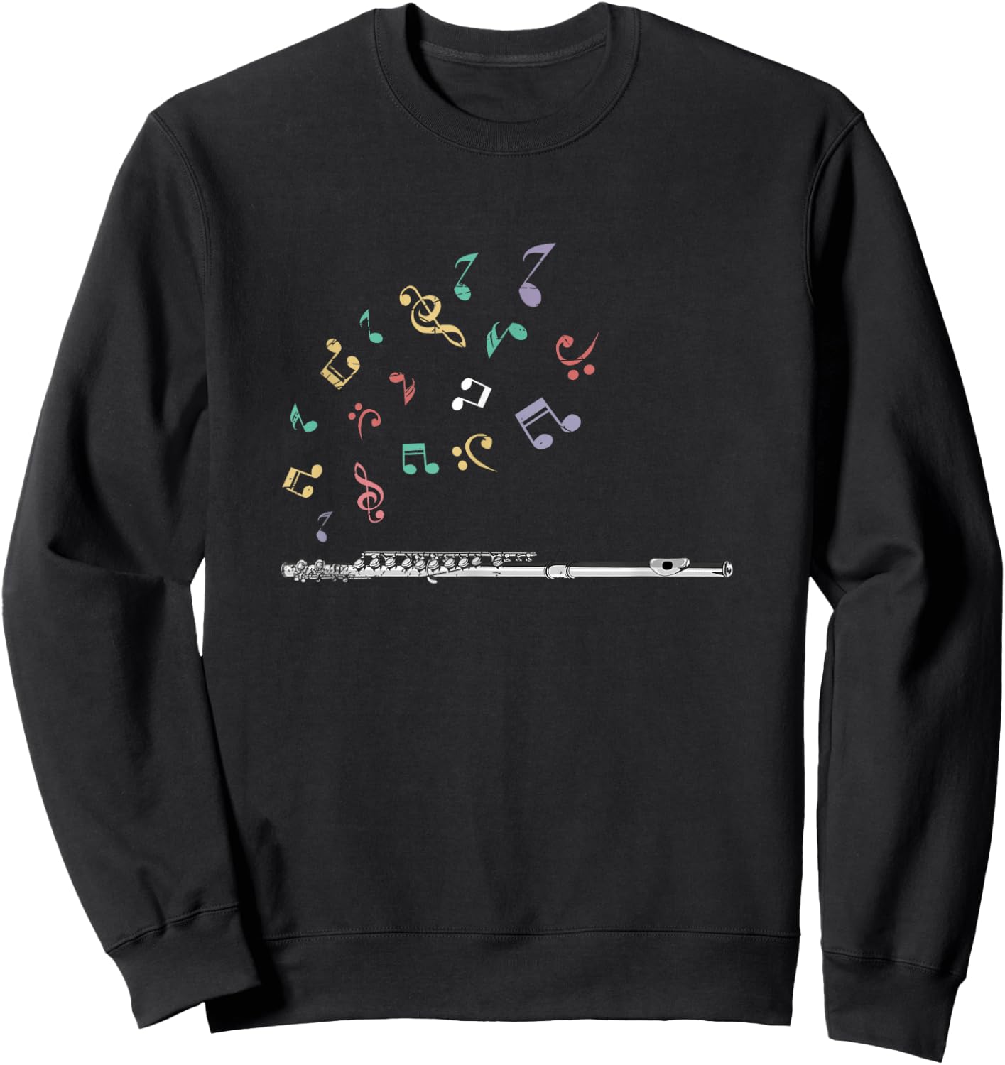 Classical Musical Instrument Flutist Gift Flute Sweatshirt - Sweatshirt | Black