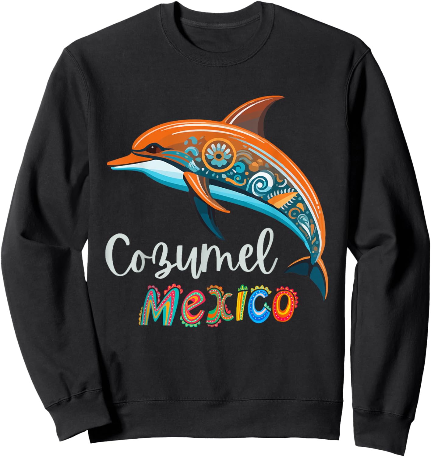 Cozumel Mexico Dolphin Souvenir / Cozumel Sweatshirt - Sweatshirt | Black