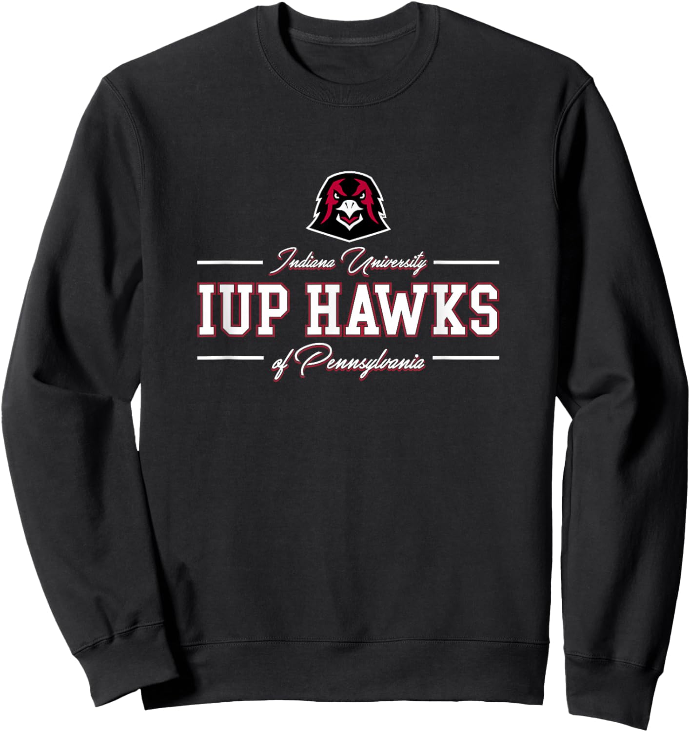 Indiana University Pennsylvania Hawks | IUP NCAA | AA00026 Sweatshirt - Sweatshirt | Black