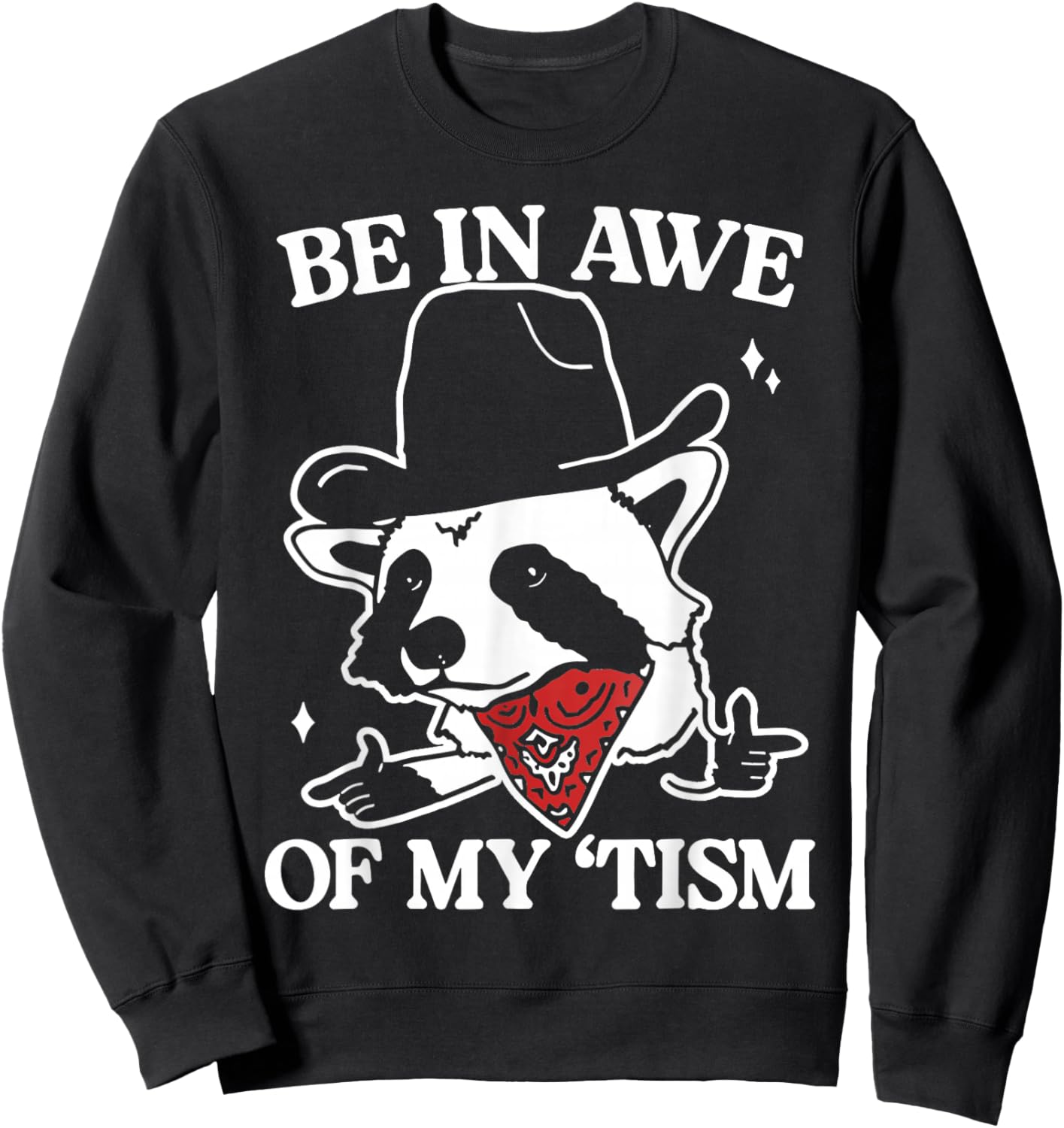 Be in awe of my 'tism retro Sweatshirt - Sweatshirt | Black