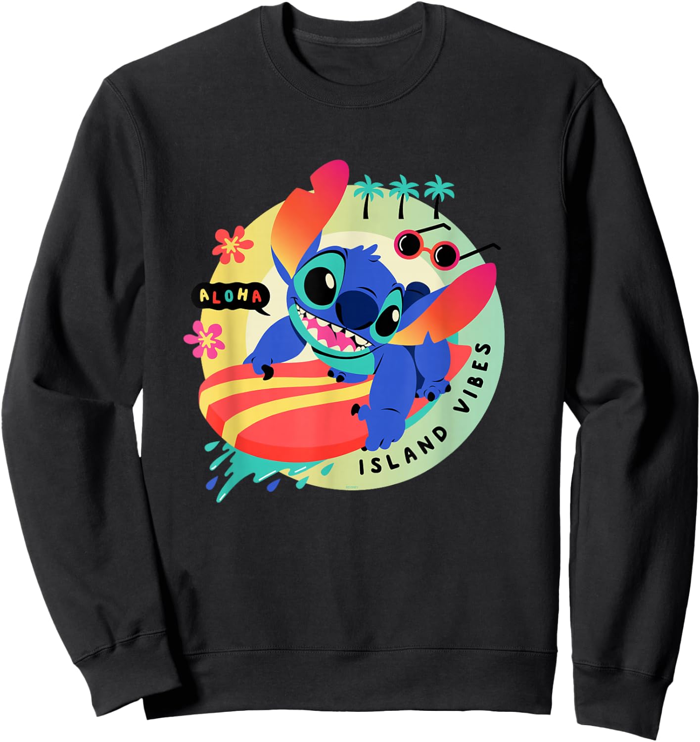 Disney Lilo & Stitch Aloha Island Vibes Sweatshirt - Sweatshirt | Black