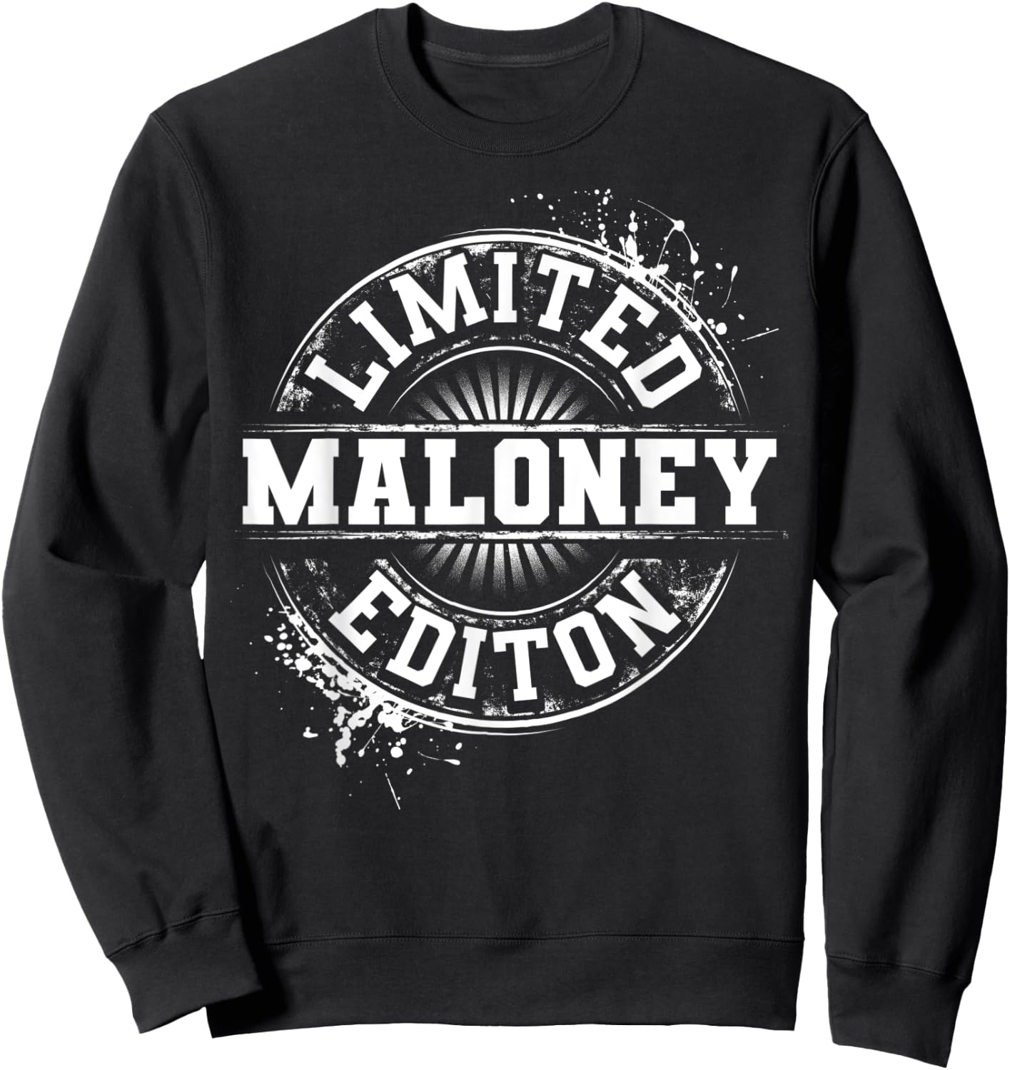 MALONEY Funny Surname Family Tree Birthday Reunion Gift Sweatshirt - Sweatshirt | Black