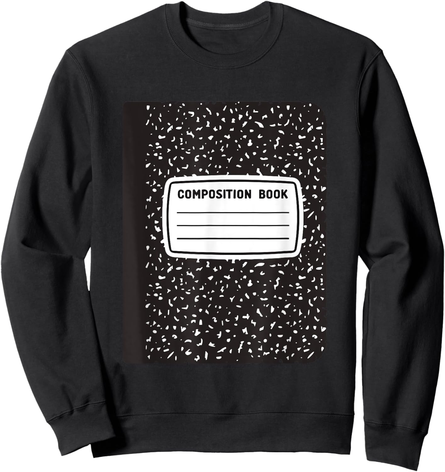 Composition Book Halloween Costume for Teachers Students Women Kids Sweatshirt - Sweatshirt | Black