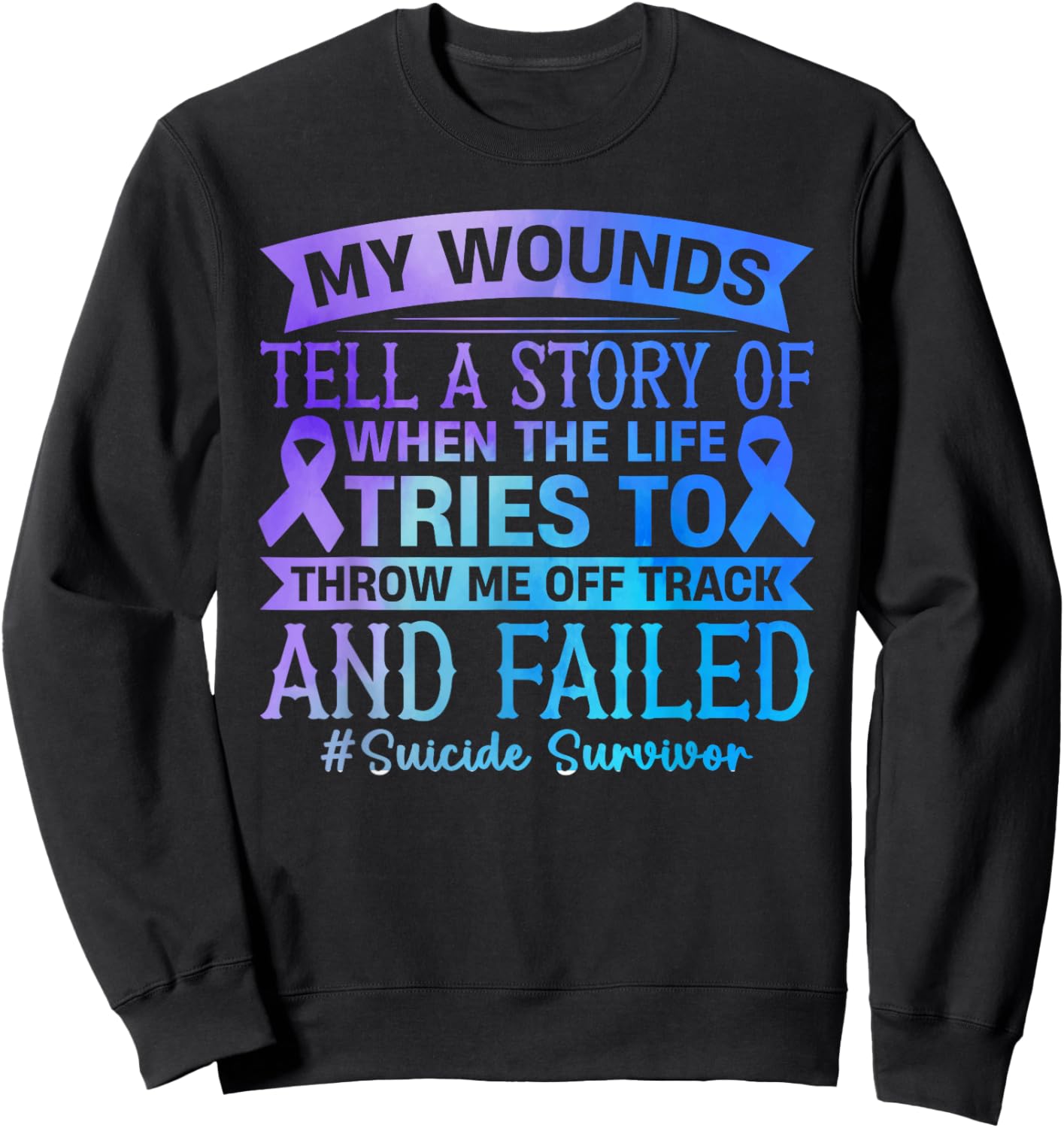 Suicides prevention Suicide Survivor Sweatshirt - Sweatshirt | Black