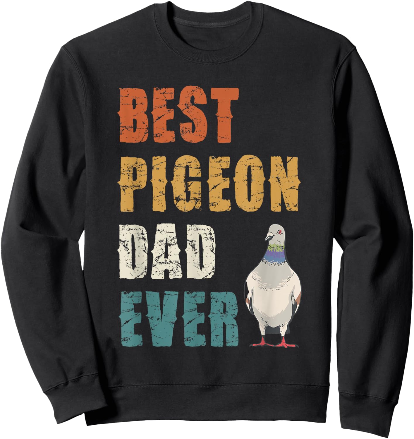 Best Pigeon Dad Ever Bird Lover Appreciation Sweatshirt - Sweatshirt | Black