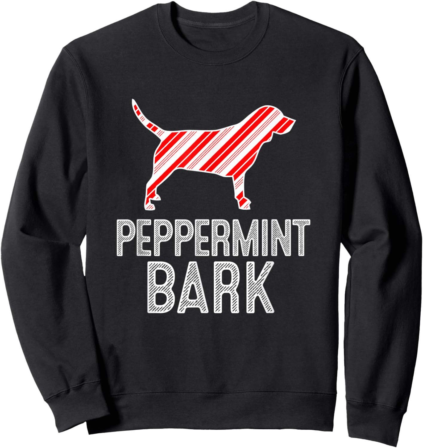 Beagle Peppermint Bark Christmas Dog Sweatshirt - Sweatshirt | Black