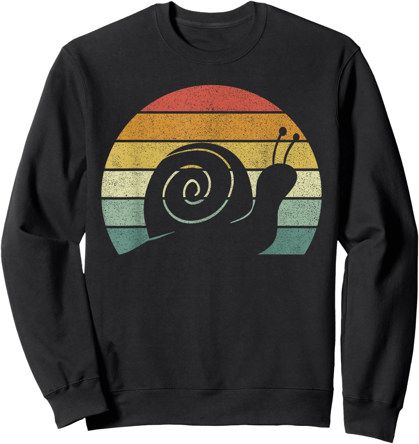 Vintage Retro Snail Shirt Funny Snail Pet Lover Gifts Sweatshirt - Sweatshirt | Black