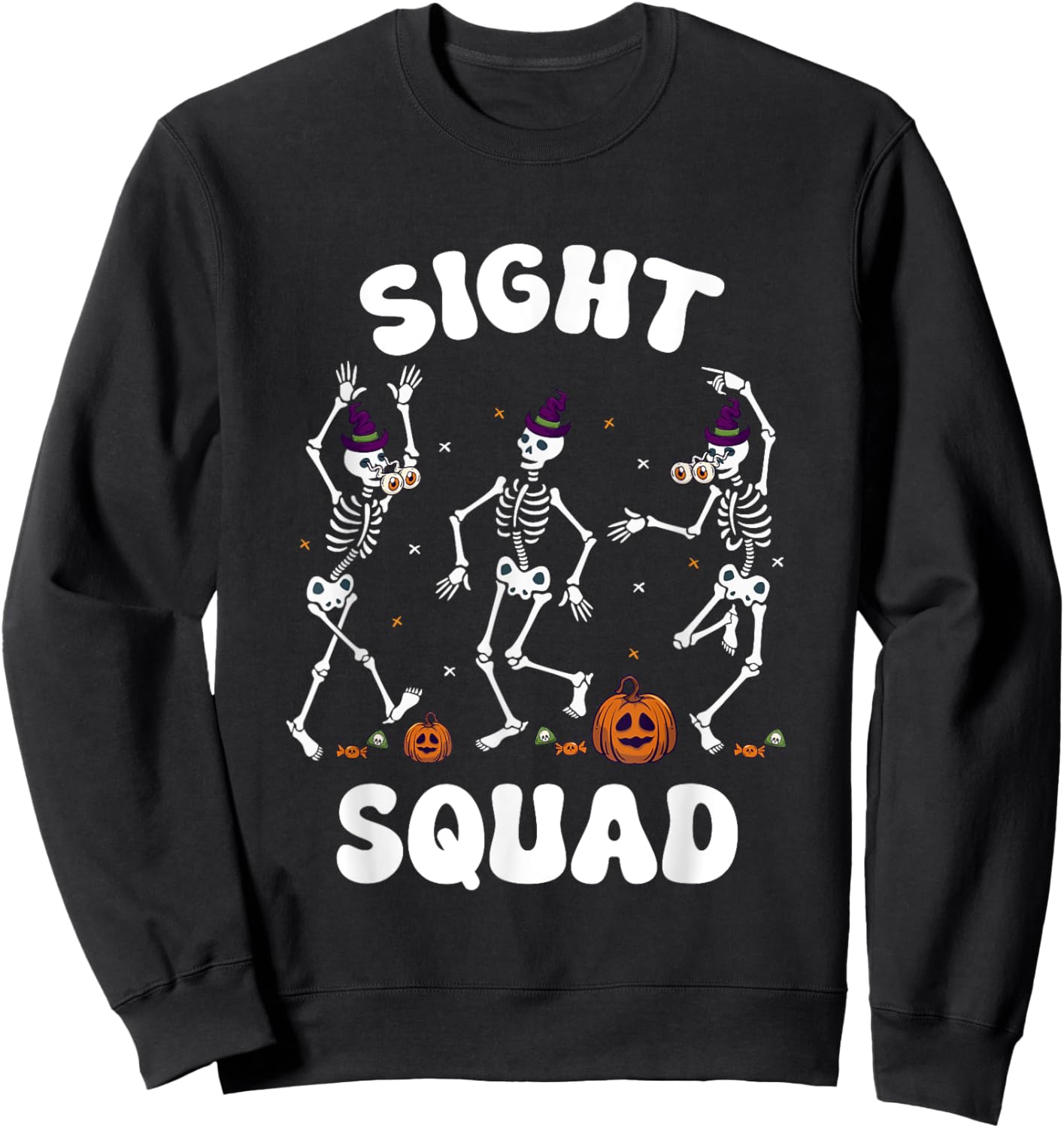 Sight Squad Halloween Eye Doctor Optometry Optician Sweatshirt - Sweatshirt | Black