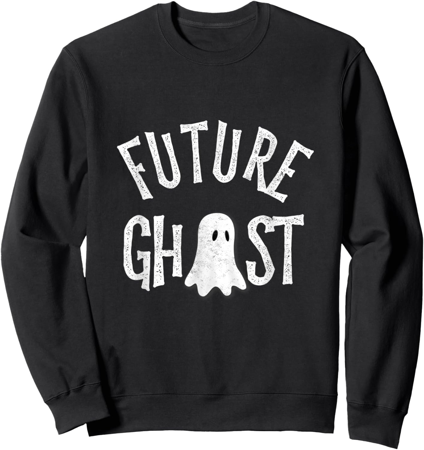 Funny Future Ghost Halloween Scary Costume For Kids & Adults Sweatshirt - Sweatshirt | Black