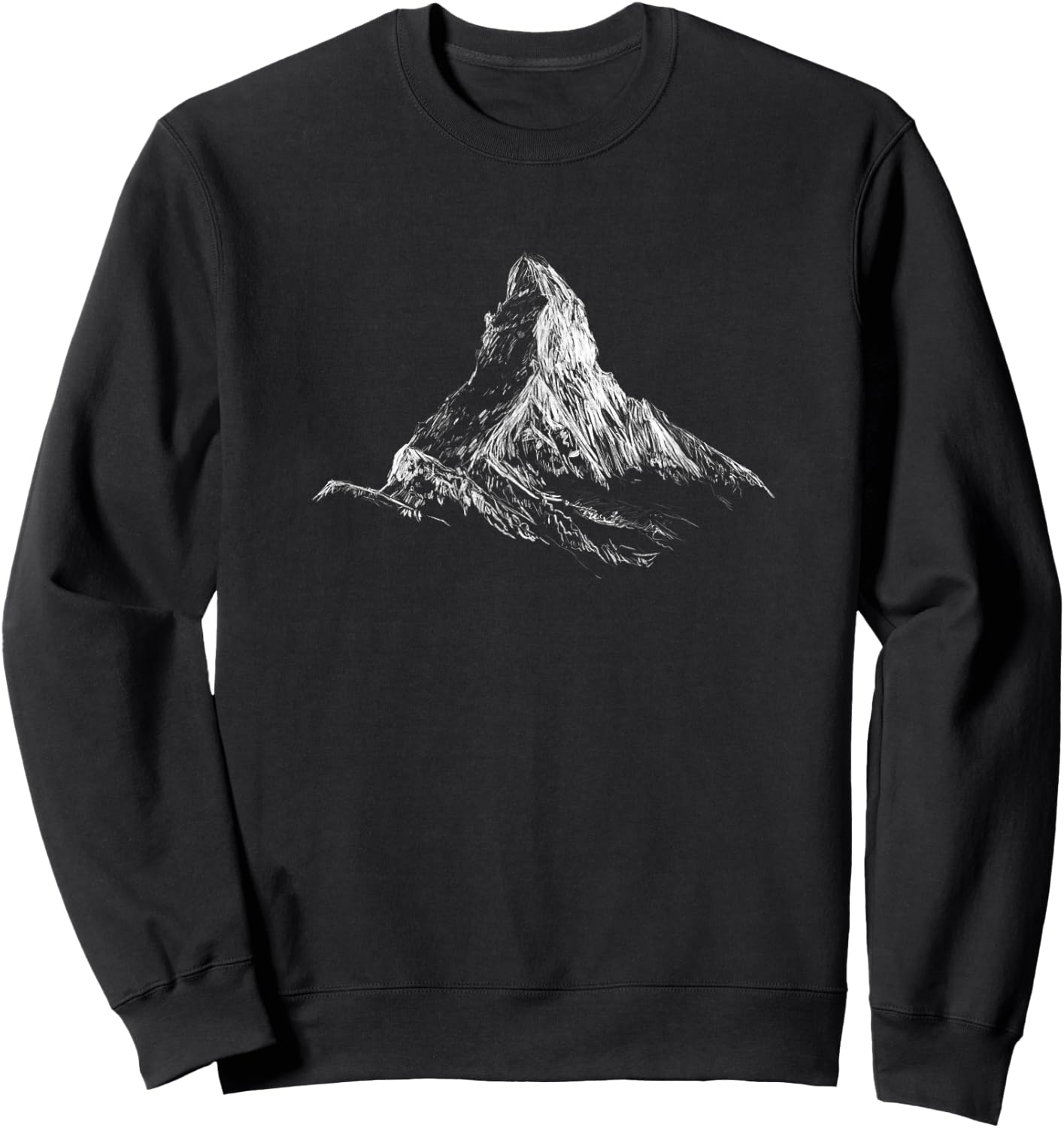 Matterhorn Switzerland Alps Mountains Hiking Climbing Sweatshirt - Sweatshirt | Black