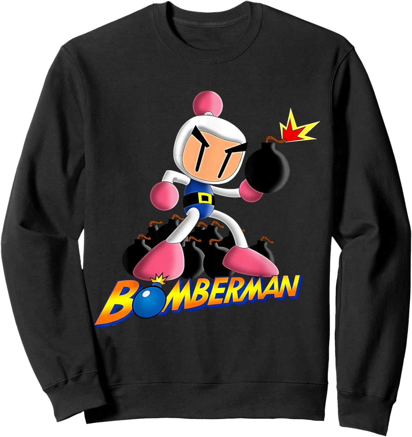 Bomberman Bombing Explosive Retro Gamer Nostalgia Classic Sweatshirt - Sweatshirt | Black