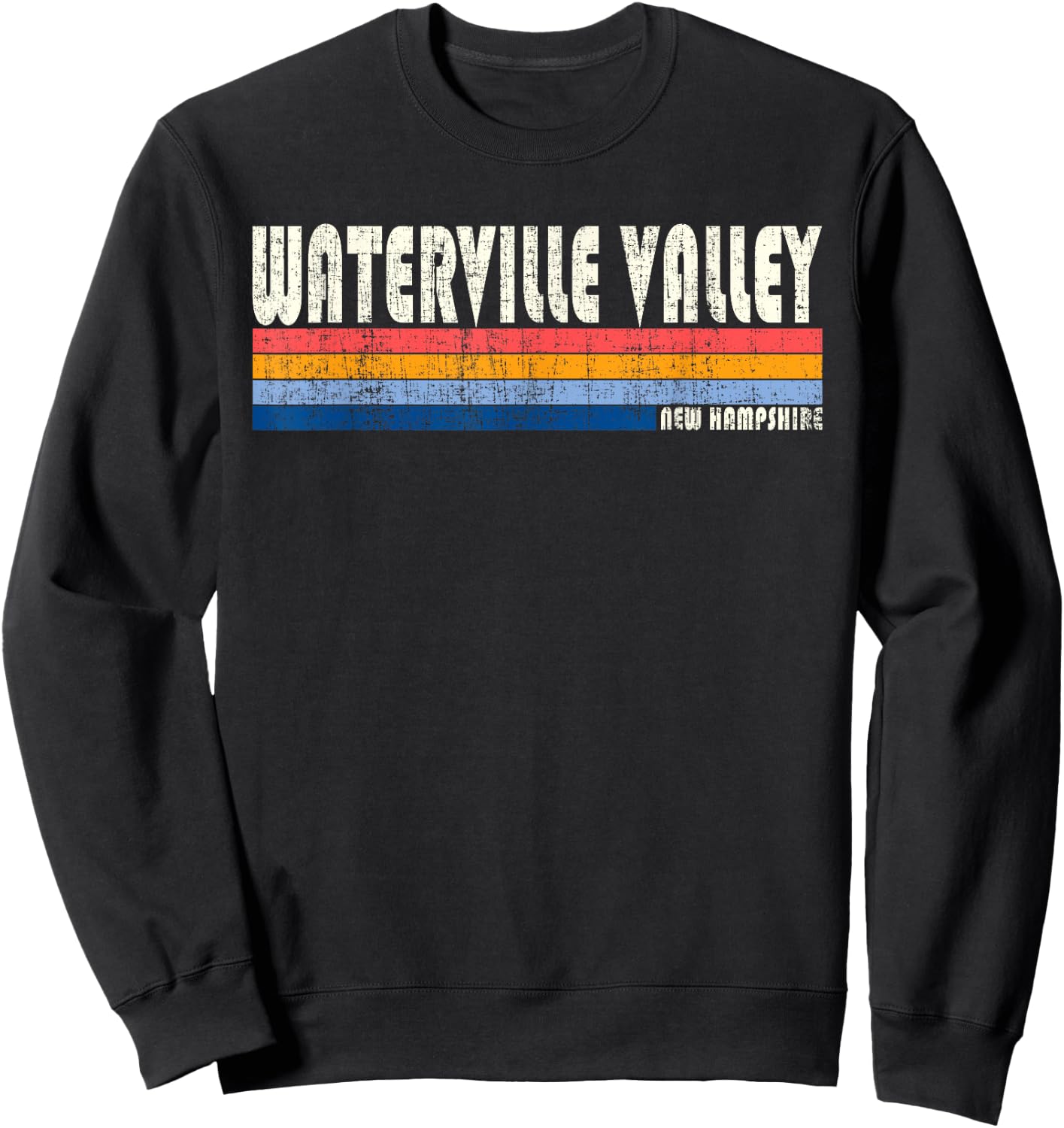 Vintage 70s 80s Style Waterville Valley NH Sweatshirt - Sweatshirt | Black