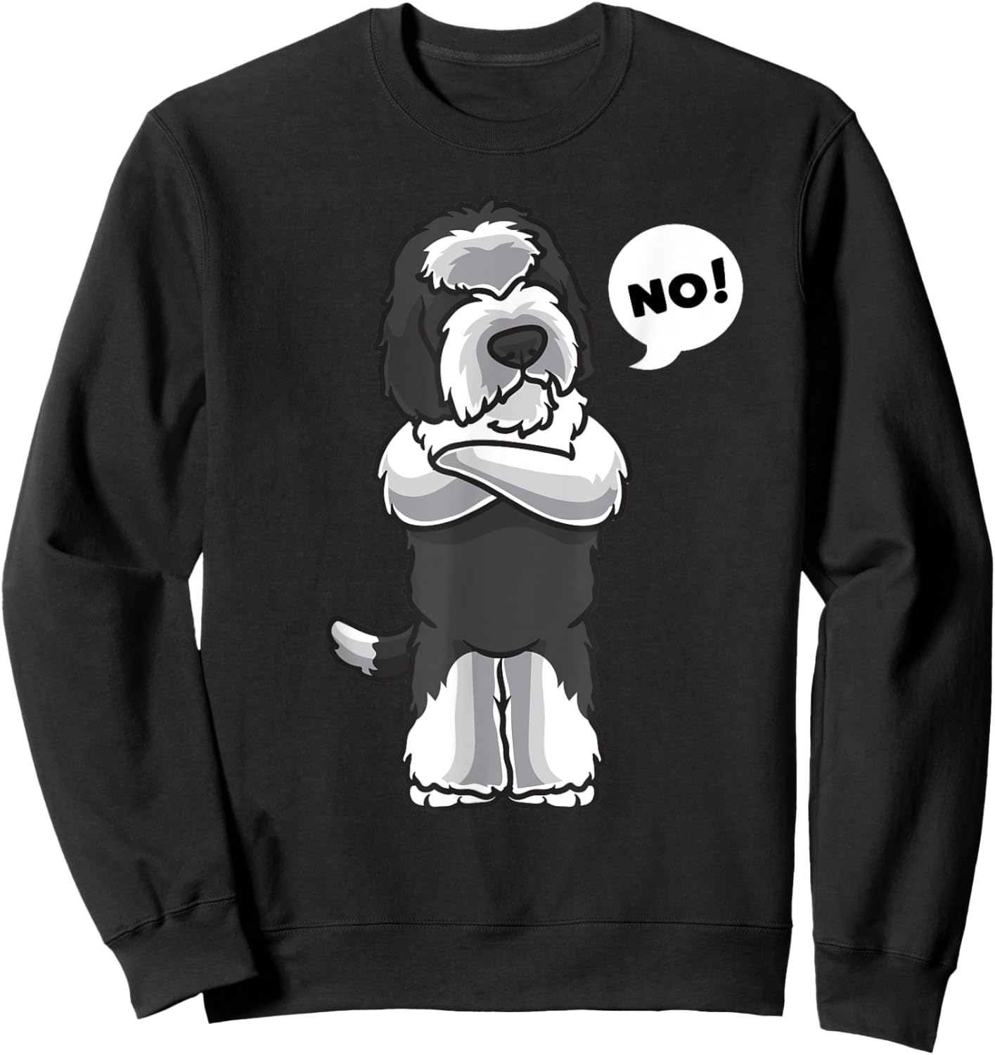 Stubborn Sheepadoodle Dog Funny Sweatshirt - Sweatshirt | Black