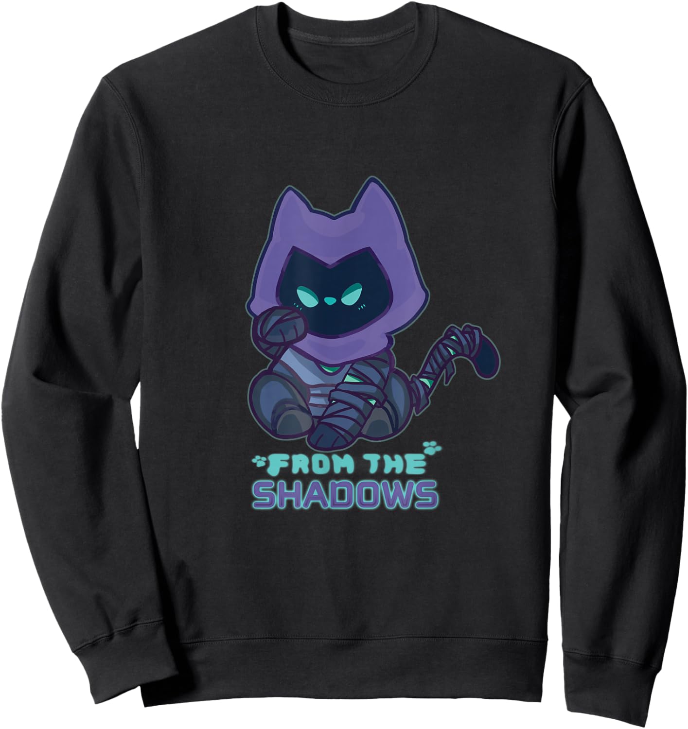 Chibi Omen Cat Valorant Gaming | Cute Sweatshirt - Sweatshirt | Black