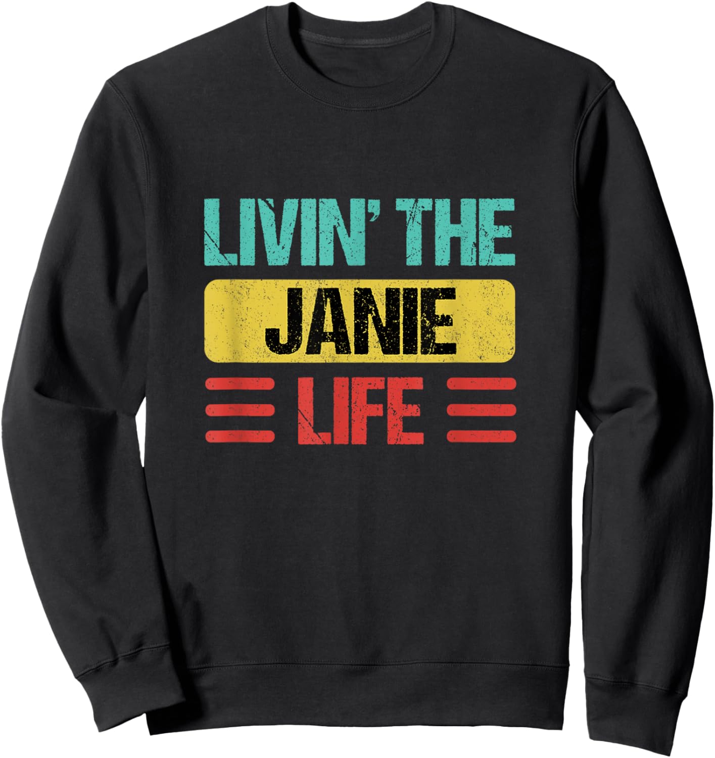Janie Name Sweatshirt - Sweatshirt | Black