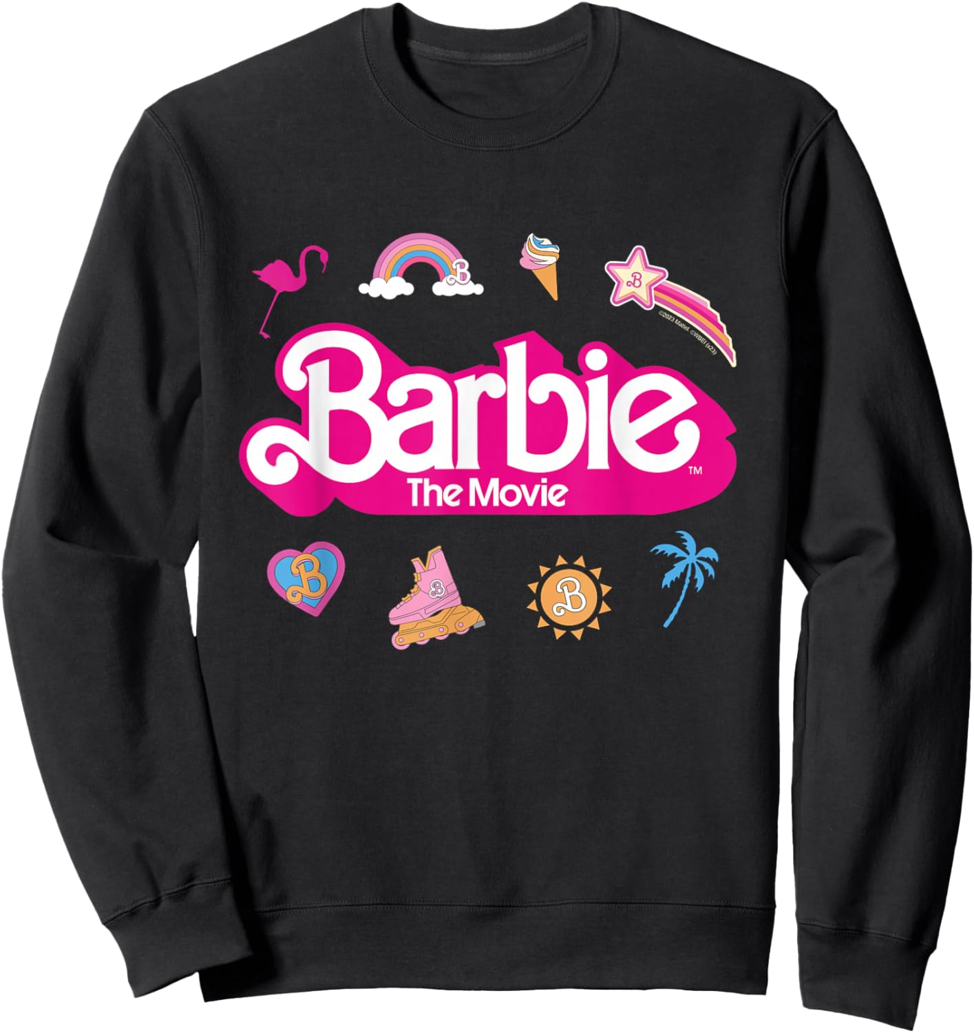 Barbie The Movie - Movie Logo Icons Sweatshirt - Sweatshirt | Black