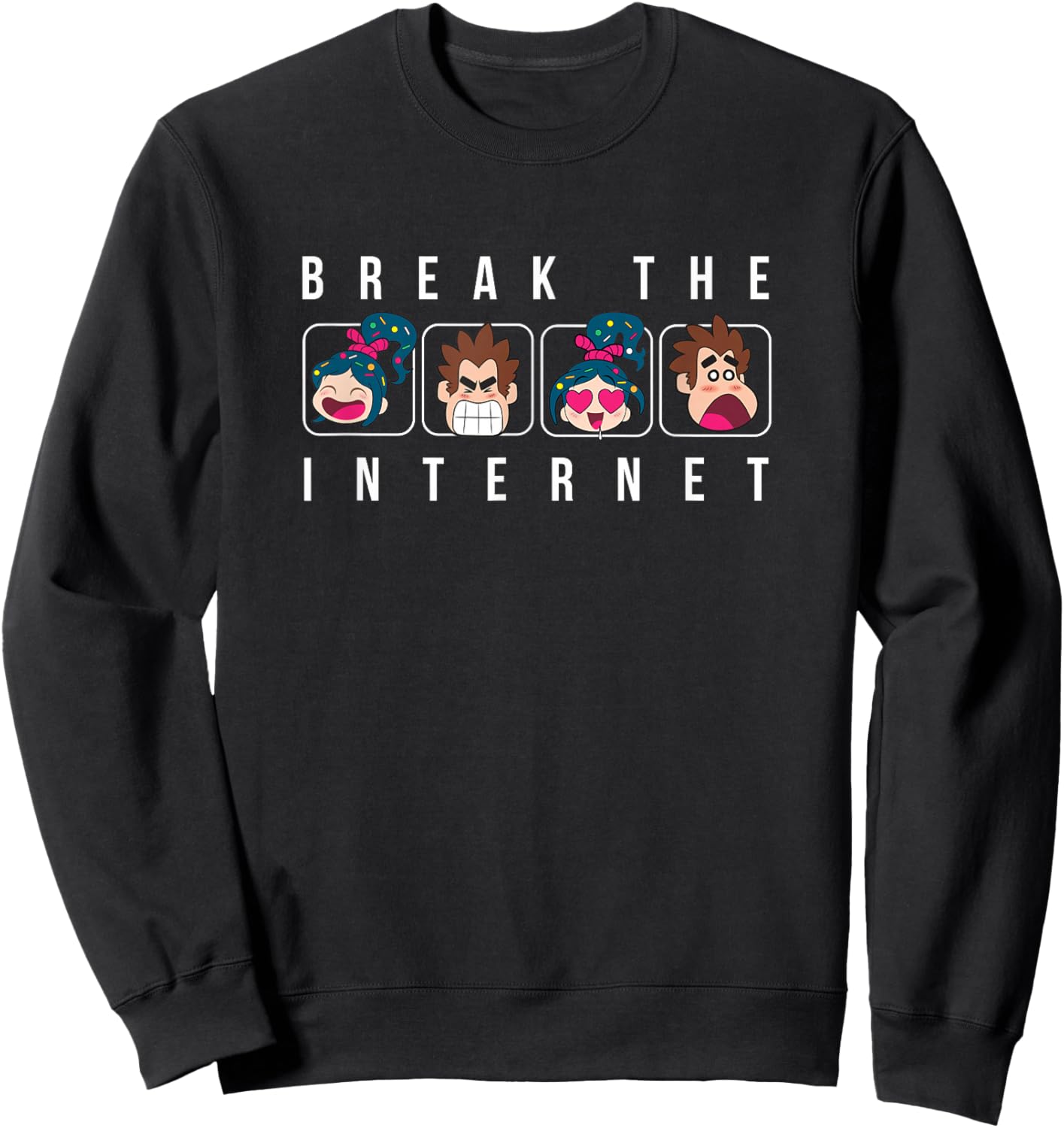 Disney Wreck-It Ralph Break The Internet Ralph & Vanellope Sweatshirt - Sweatshirt | Black