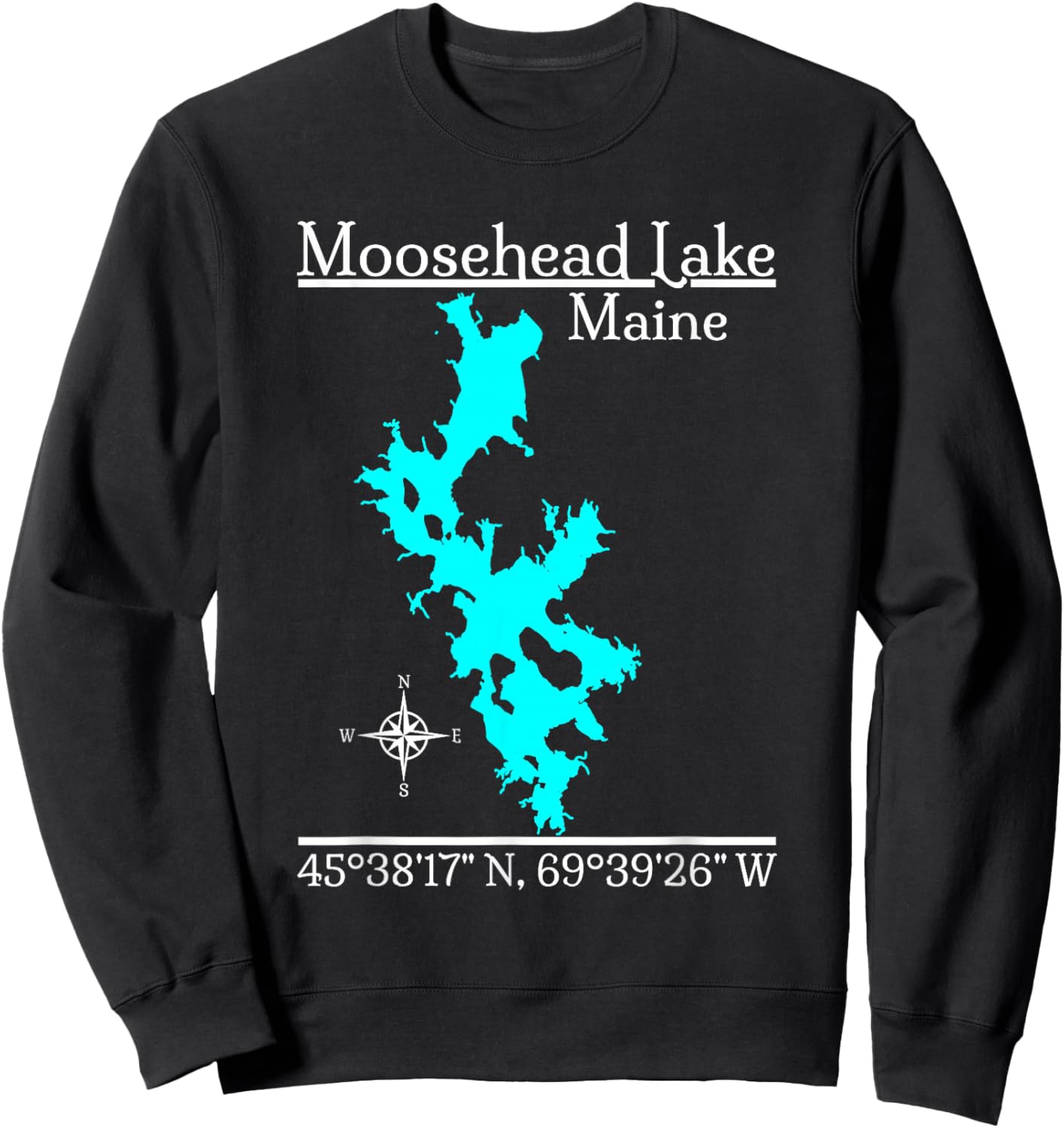 Moosehead Lake - Maine Sweatshirt - Sweatshirt | Black