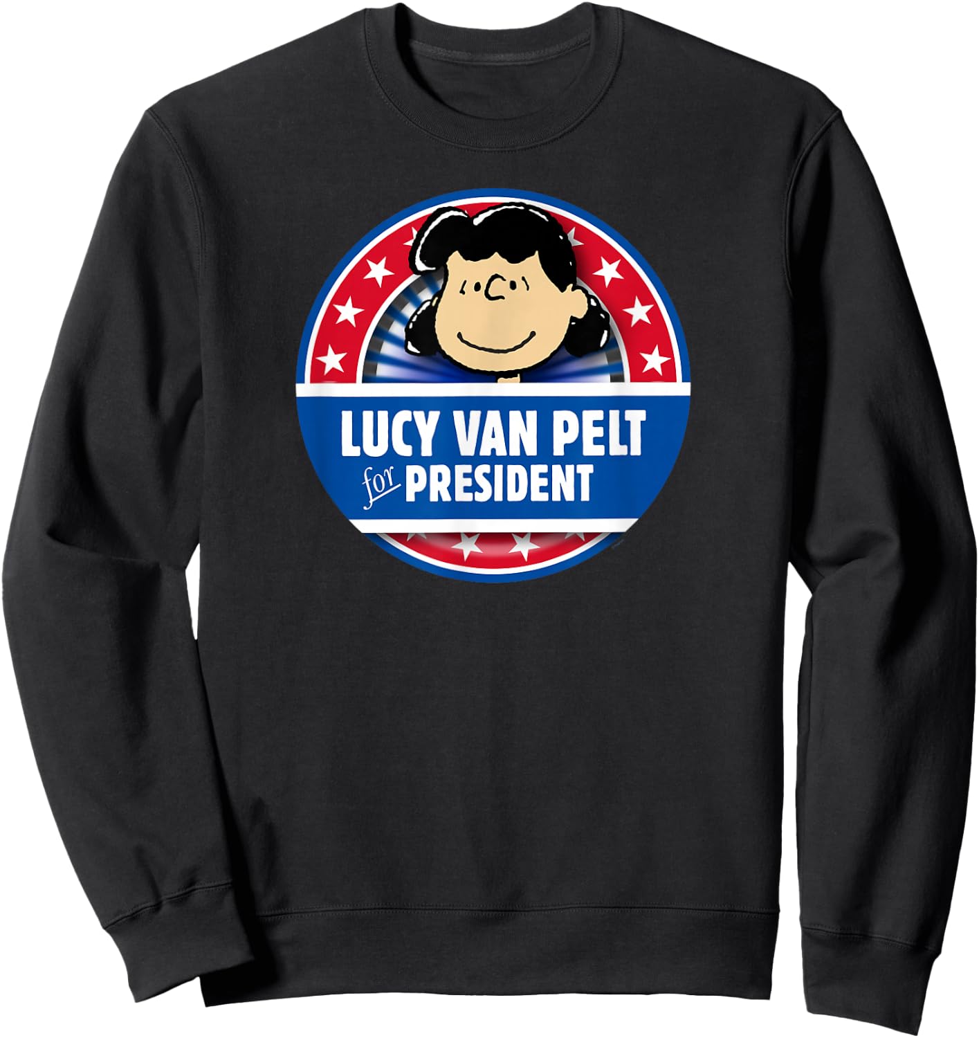 Peanuts Lucy Van Pelt for President Sweatshirt - Sweatshirt | Black
