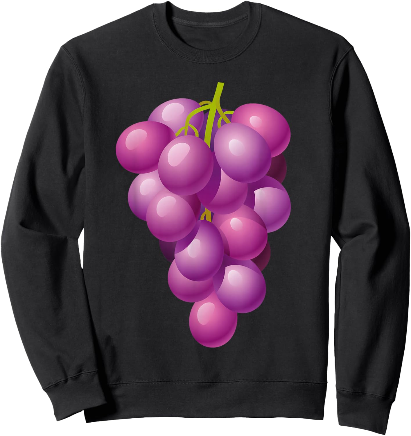 Grapes Shirt Adult Men Women Kids Grapes Costume Sweatshirt - Sweatshirt | Black