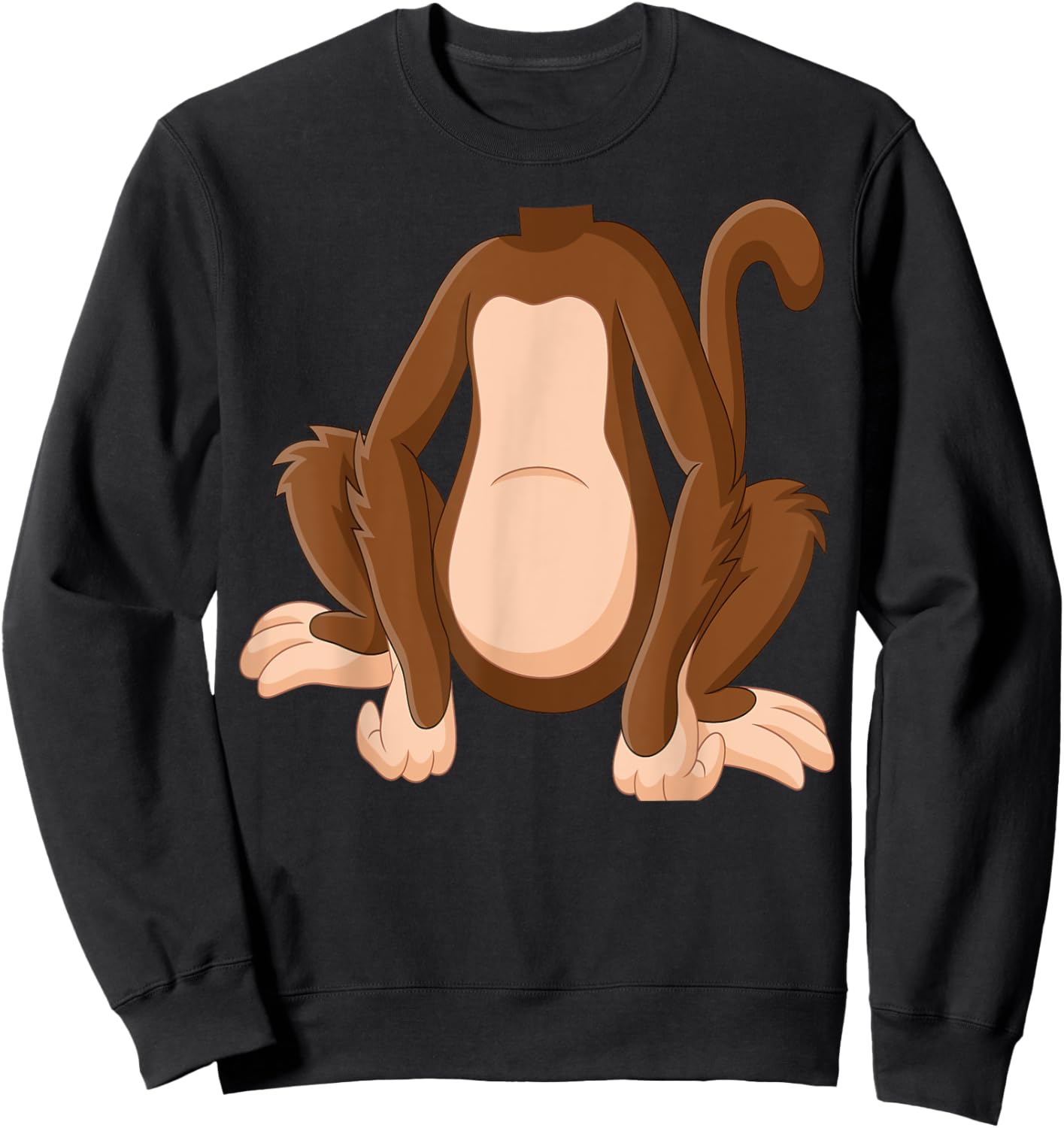 Monkey Shirt Adult Kids Men Women Monkey Costume Sweatshirt - Sweatshirt | Black