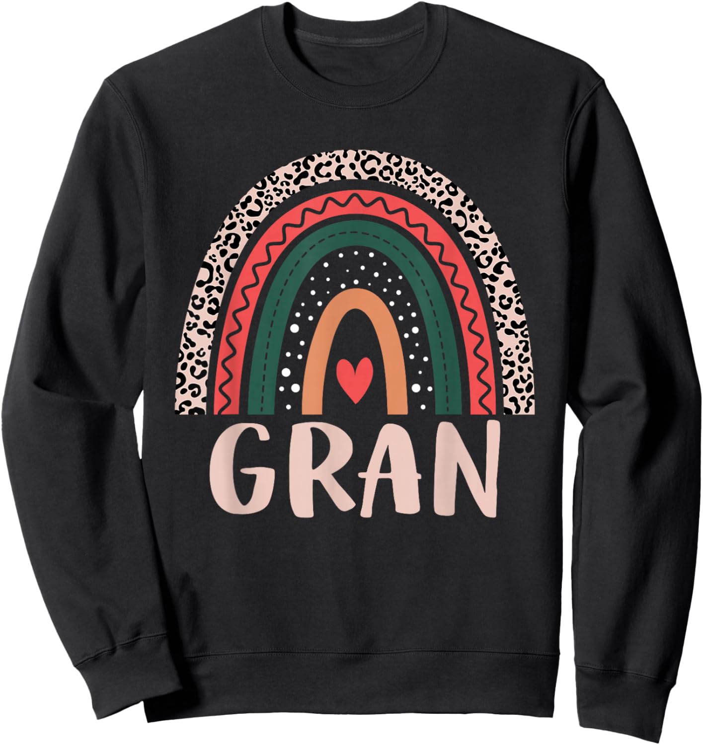 Gran Rainbow Grandma Grandma Women Mothers Day Gran Sweatshirt - Sweatshirt | Black