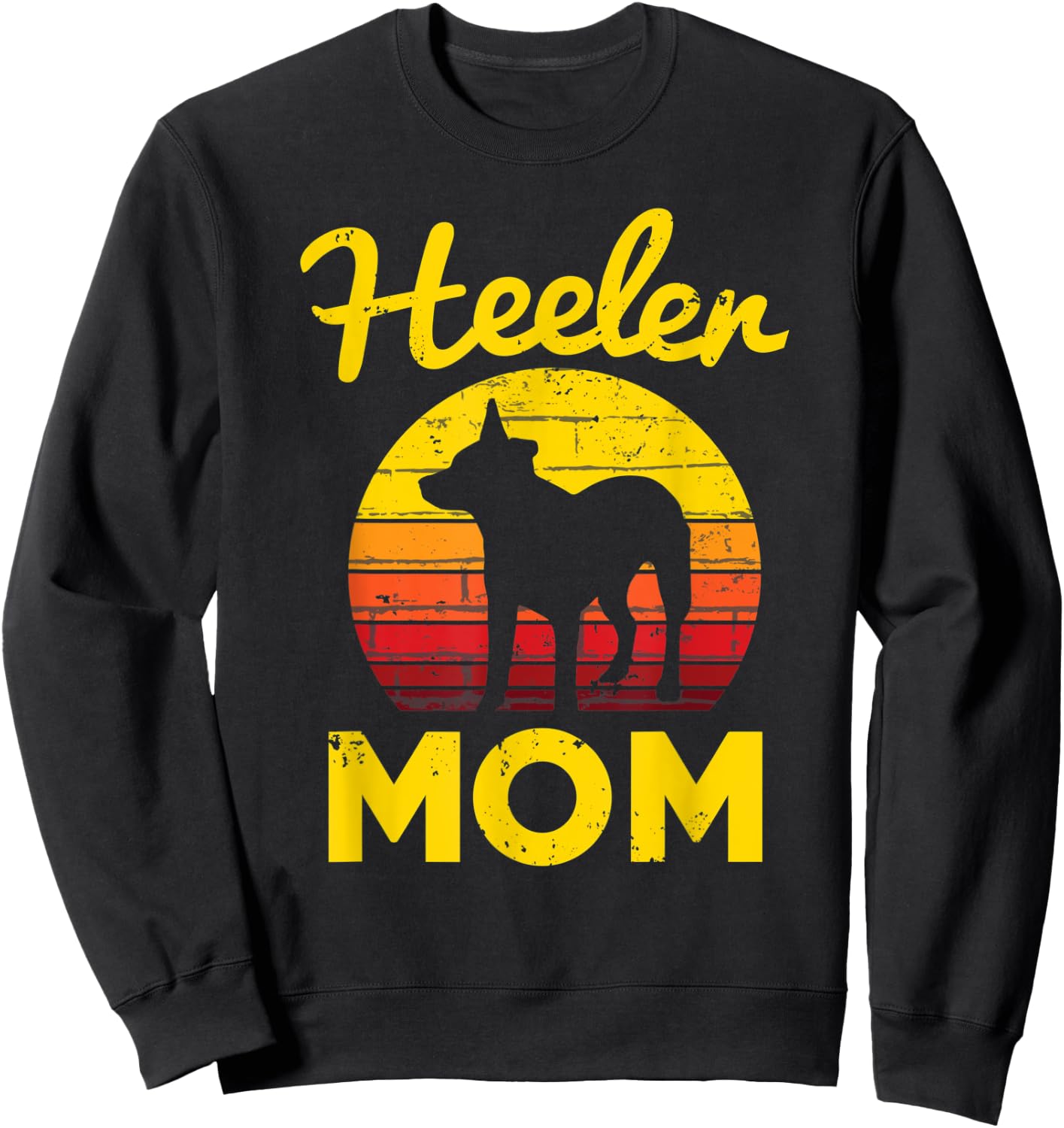 Red Blue Heeler Mom Cute Australian Cattle Dog Lover Mama Sweatshirt - Sweatshirt | Black