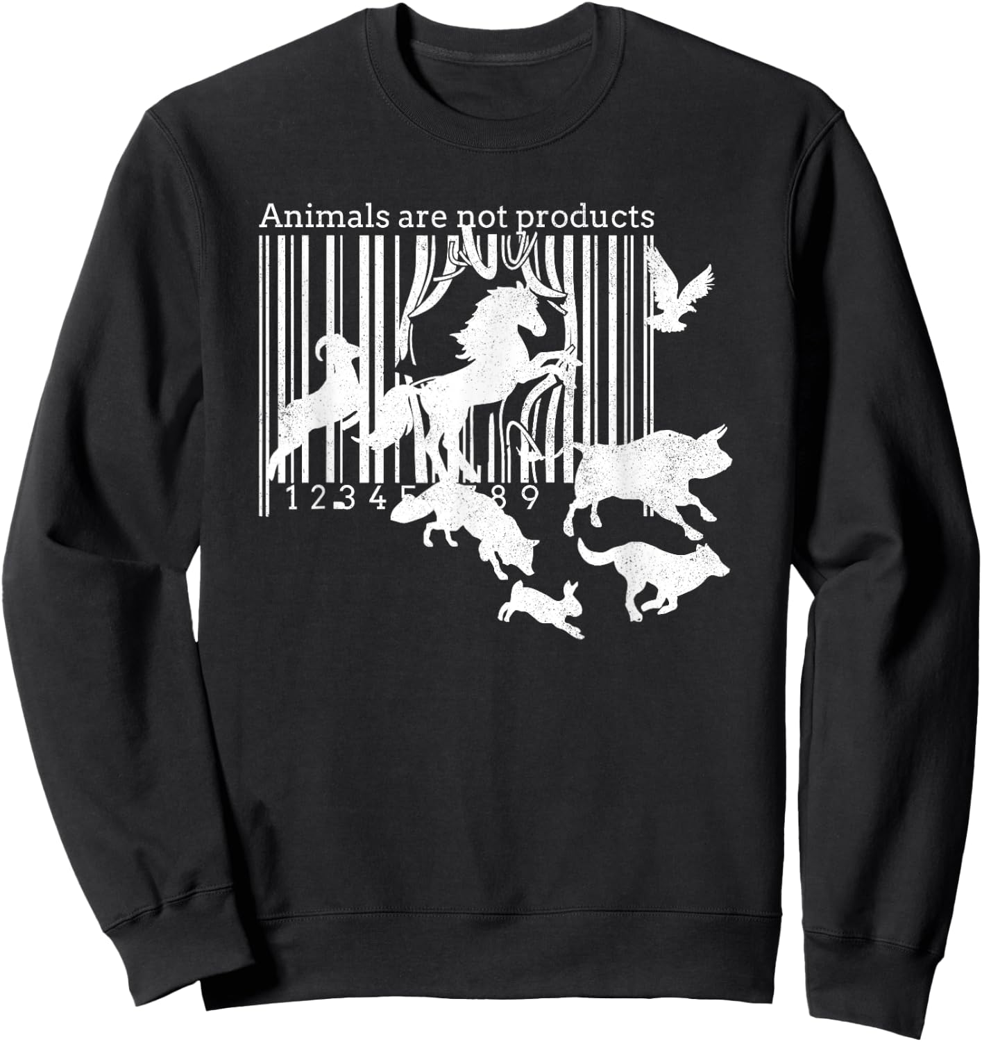Animals Are Not Products - Vegetarianism - Animal Rights Sweatshirt - Sweatshirt | Black